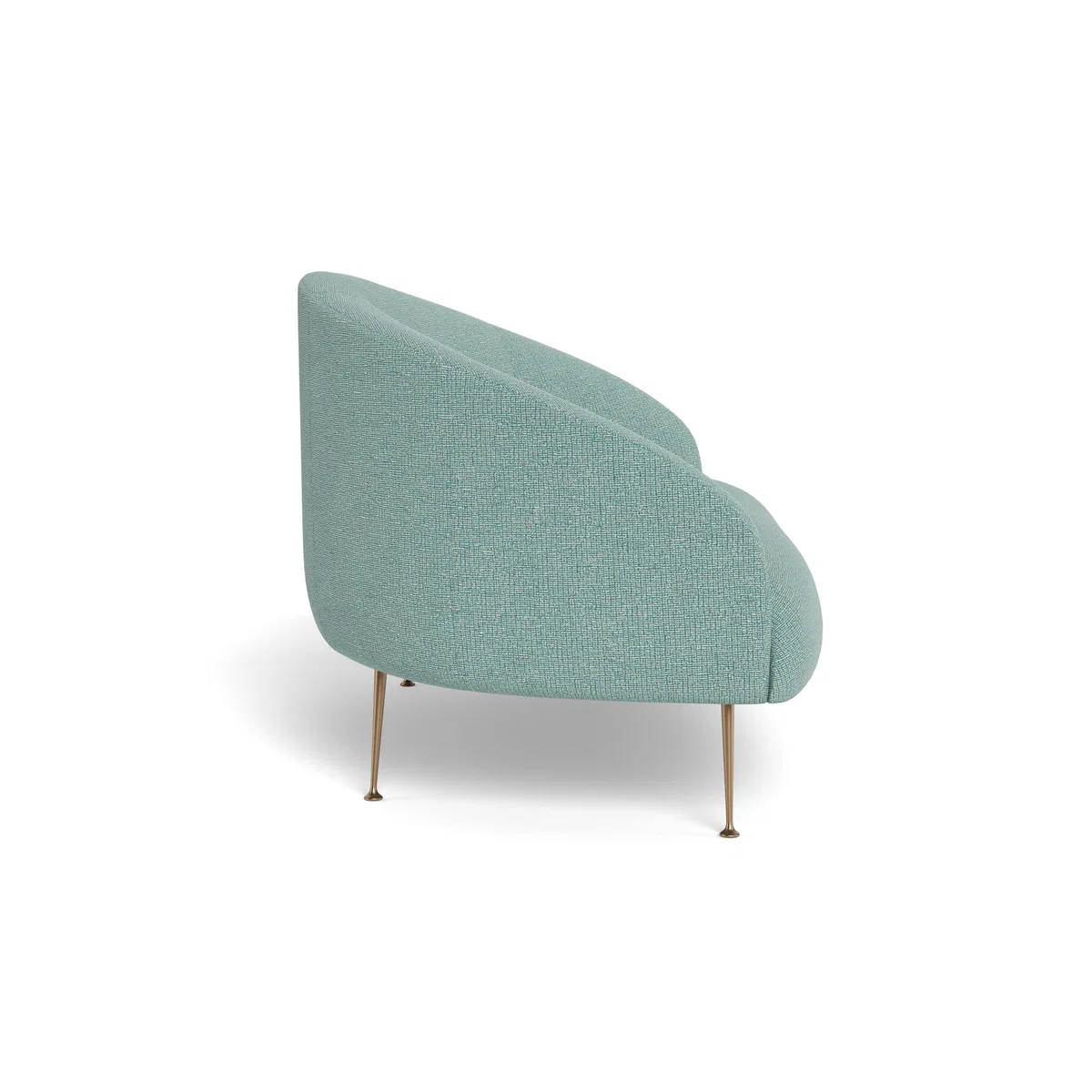 Heal's Bloomsbury 2 Seater Sofa Tejo Recycled Teal Brass Feet - Heal's UK Furniture – image 3
