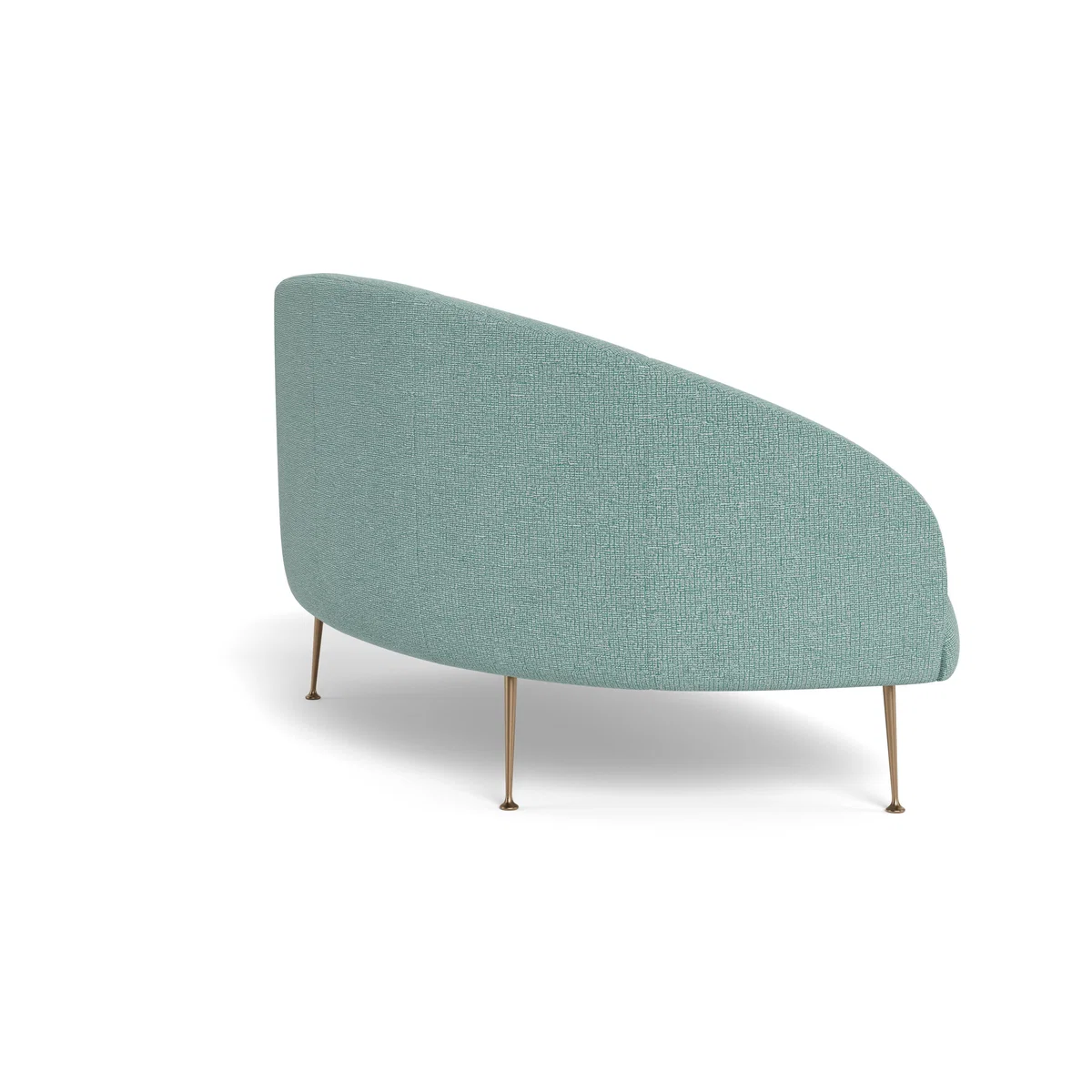 Heal's Bloomsbury 2 Seater Sofa Tejo Recycled Teal Brass Feet - Heal's UK Furniture – image 4