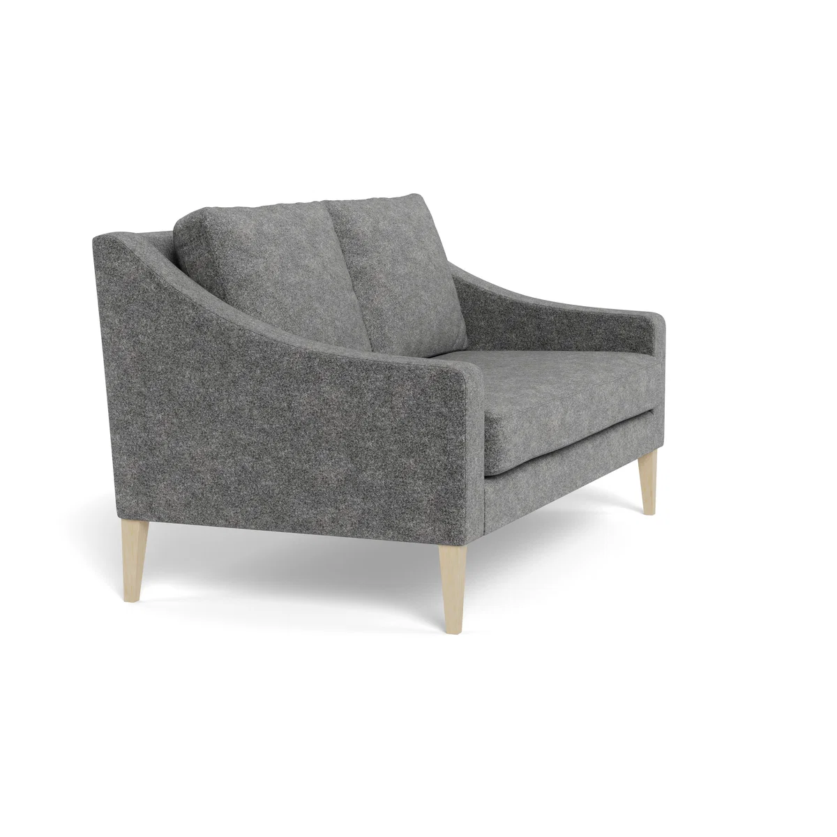 Heal's Richmond 2 Seater Sofa Melton Wool Shale BLACK – image 3
