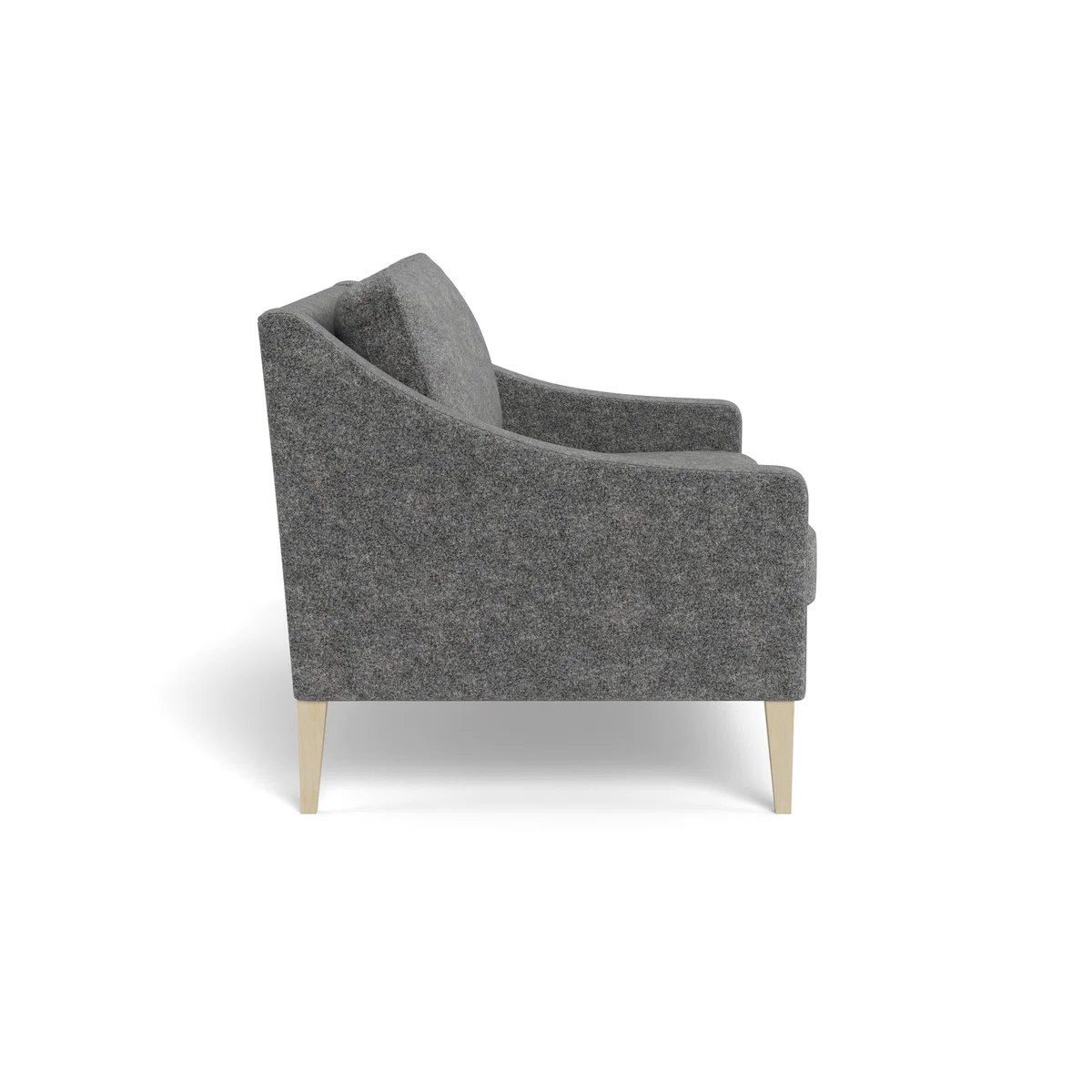 Heal's Richmond 2 Seater Sofa Melton Wool Shale BLACK – image 4