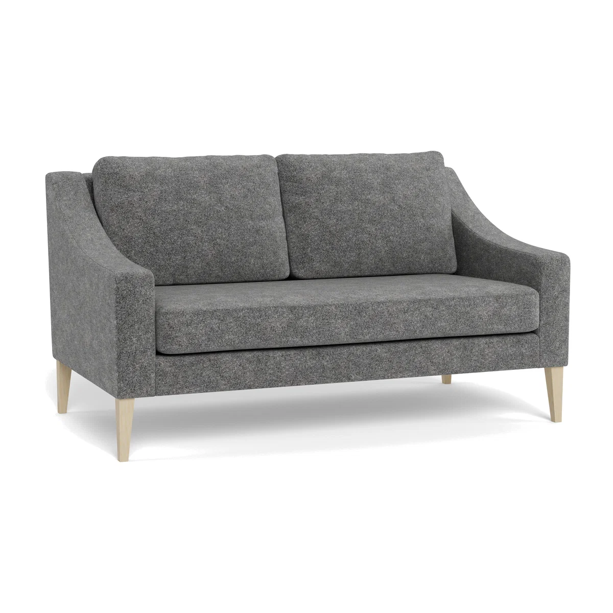 Heal's Richmond 2 Seater Sofa Melton Wool Shale BLACK – image 1
