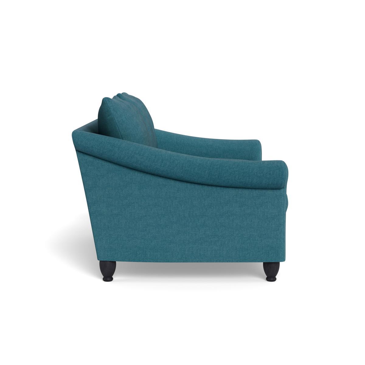 Heal's Devon 2 Seater Brushed Cotton Cadet Walnut Stain Beech Feet - Heal's UK Furniture – image 3