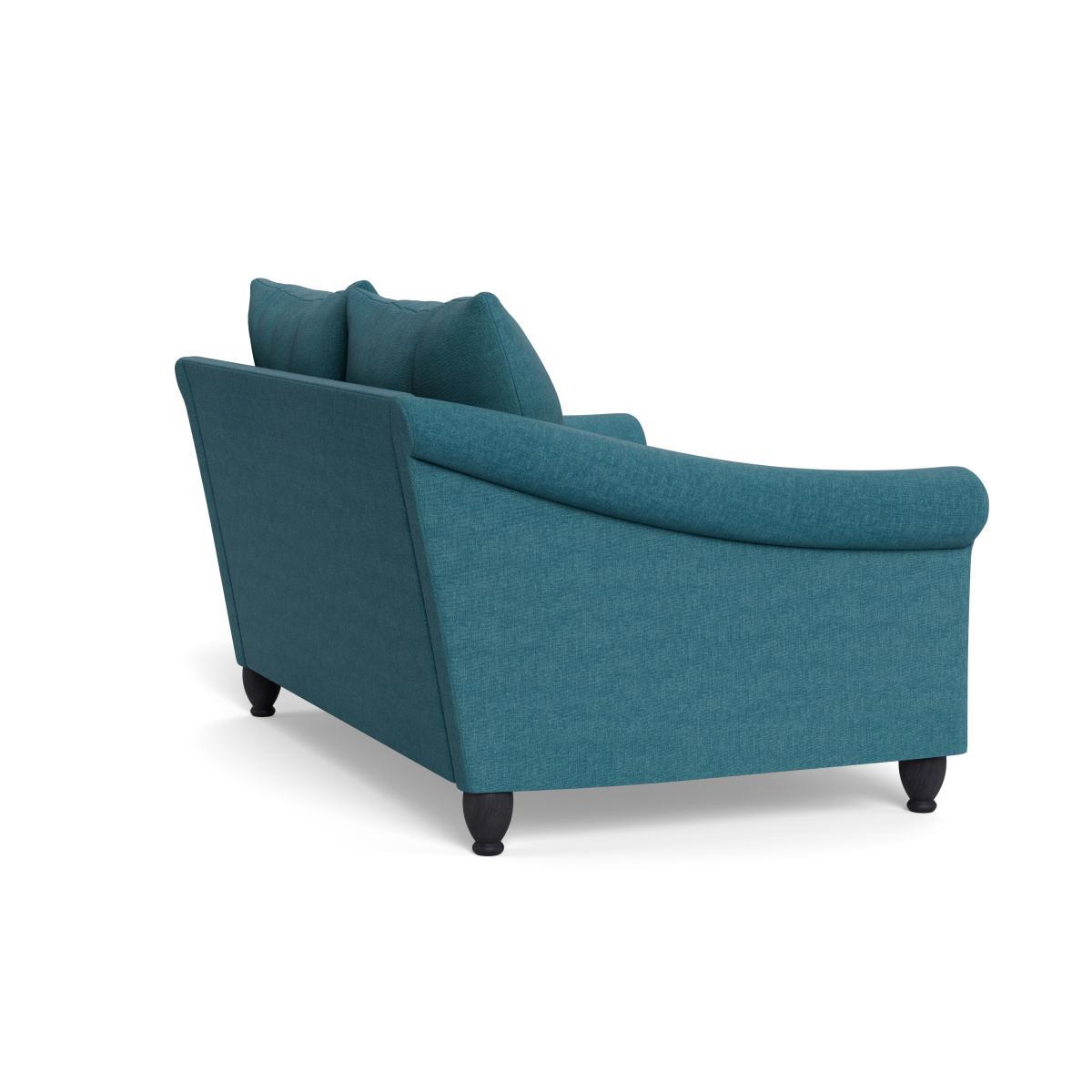 Heal's Devon 2 Seater Brushed Cotton Cadet Walnut Stain Beech Feet - Heal's UK Furniture – image 4