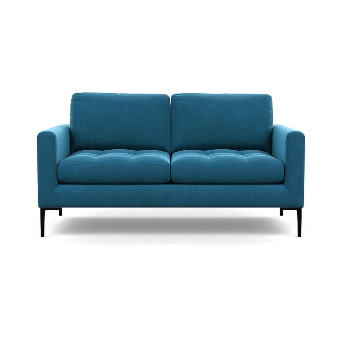 Heal's Eton 2 Seater Sofa Smart Luxe Velvet Azure Black Feet - Heal's UK Furniture – image 11