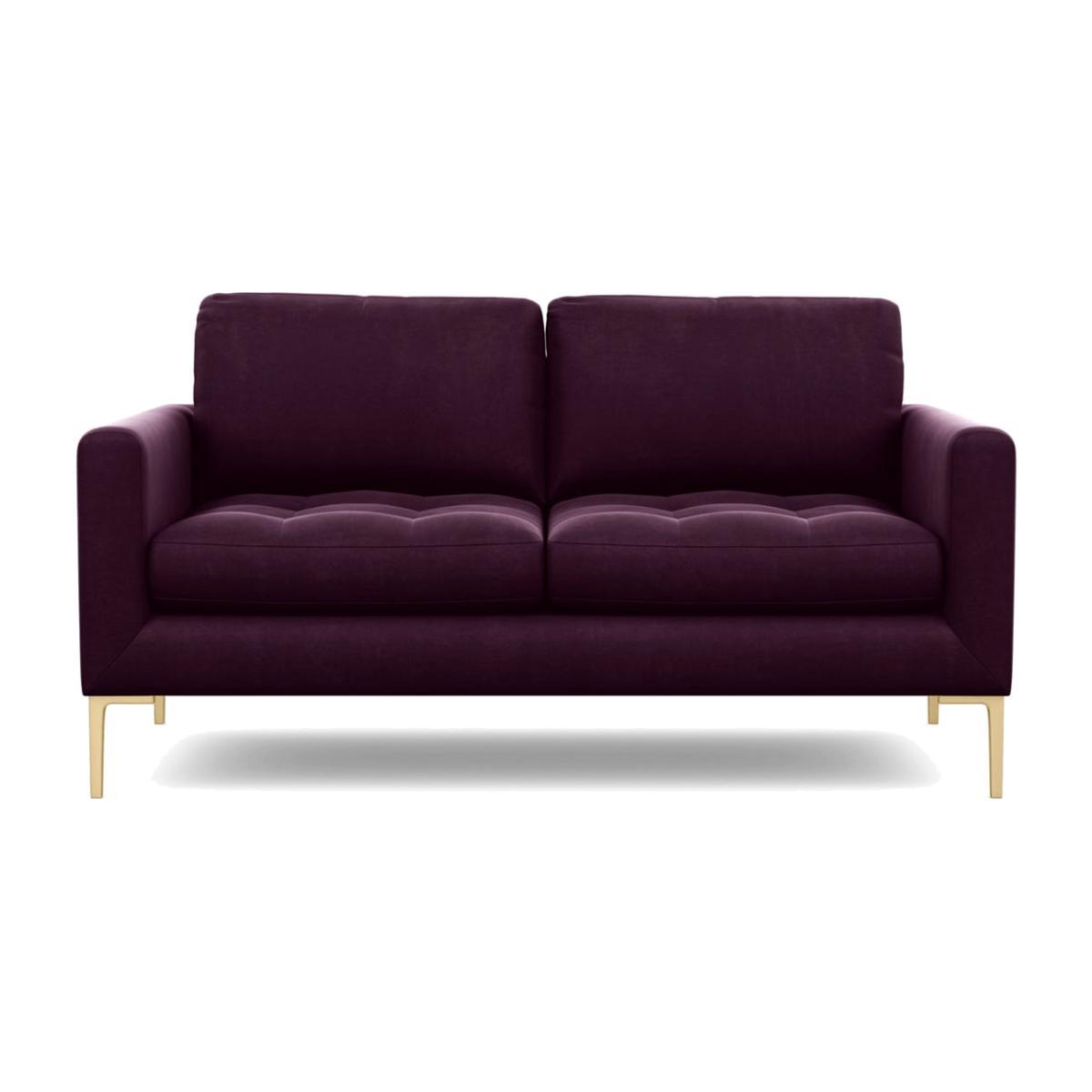 Heal's Eton 2 Seater Sofa Smart Luxe Velvet Azure Black Feet - Heal's UK Furniture – image 1