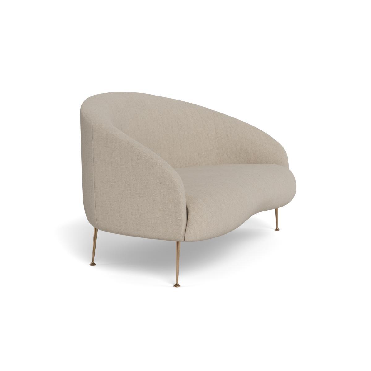 Heal's Bloomsbury 2 Seater Sofa Broad Weave Putty Brass Feet - Heal's UK Furniture – image 2