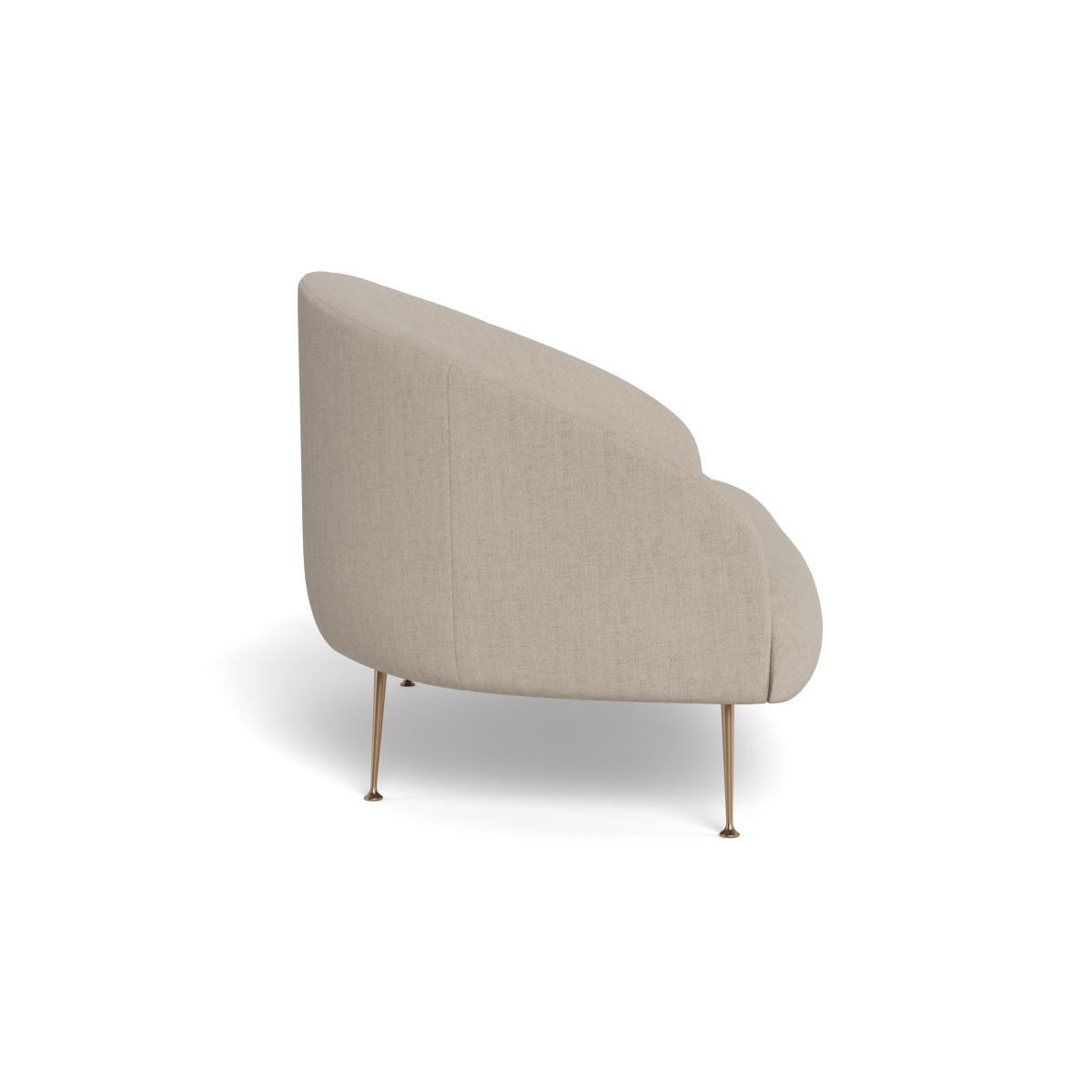 Heal's Bloomsbury 2 Seater Sofa Broad Weave Putty Brass Feet - Heal's UK Furniture – image 3
