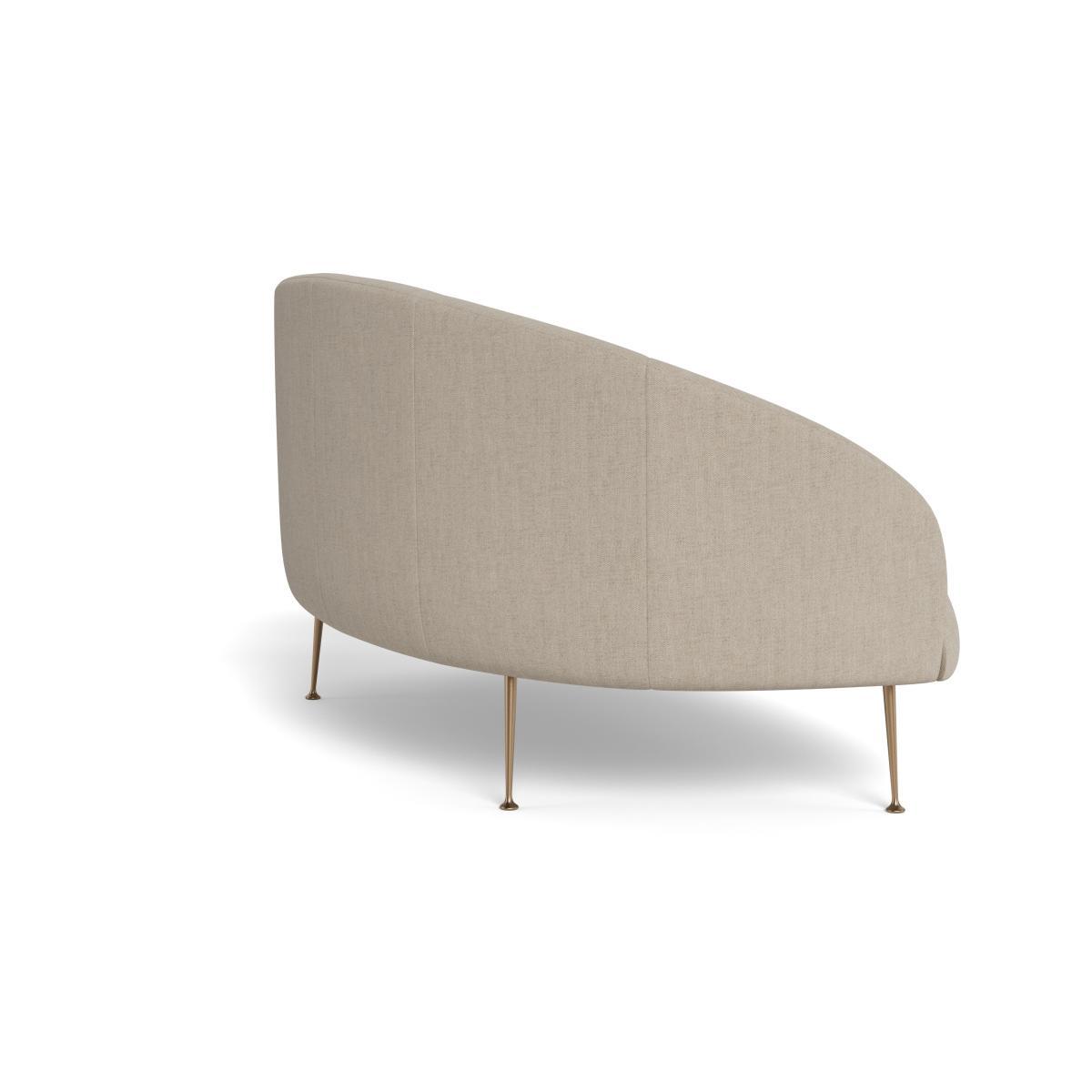 Heal's Bloomsbury 2 Seater Sofa Broad Weave Putty Brass Feet - Heal's UK Furniture – image 4