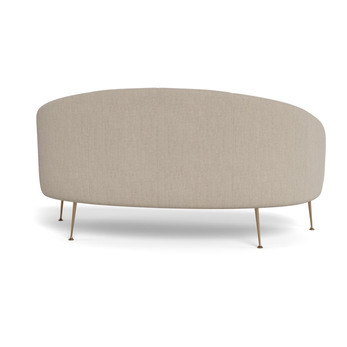 Heal's Bloomsbury 2 Seater Sofa Broad Weave Putty Brass Feet - Heal's UK Furniture – image 5