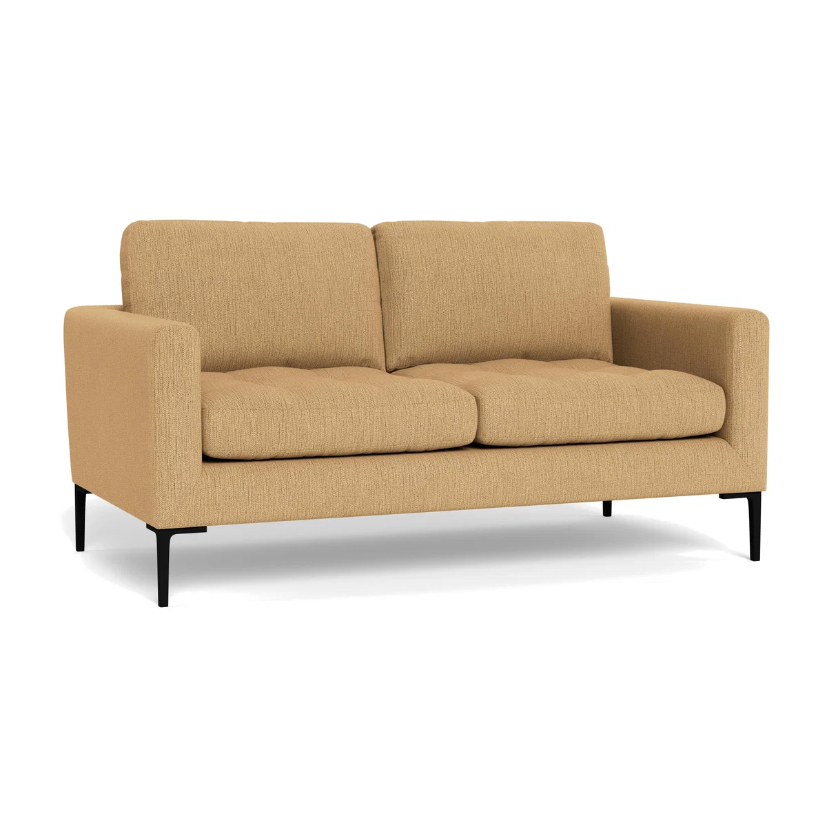 Heal's Eton 2 Seater Sofa Smart Linen Mix Sand Black Feet – image 1