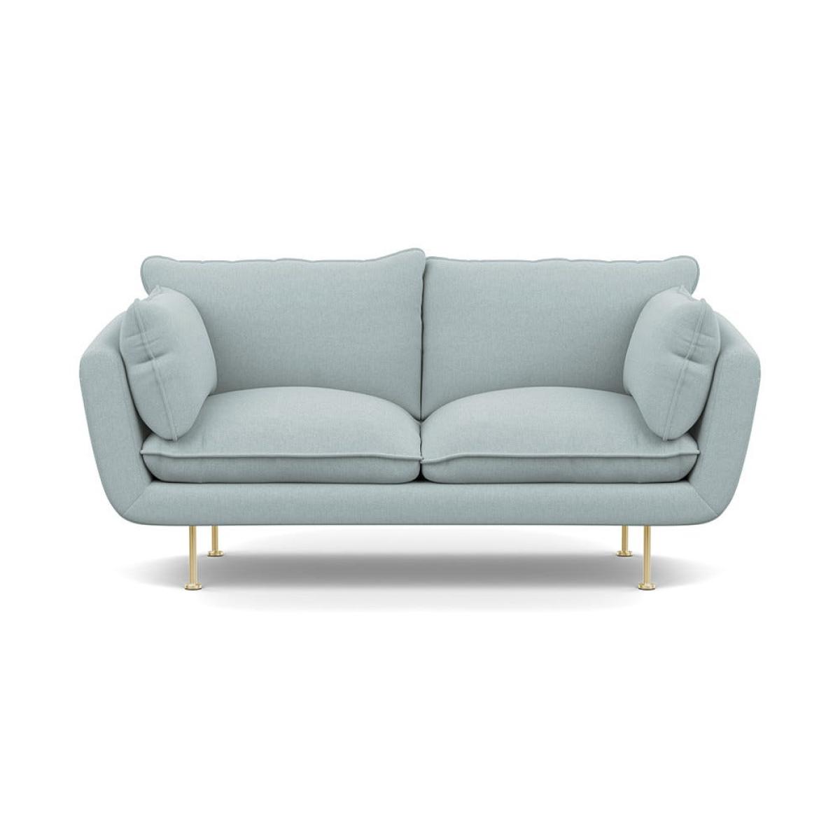 Heal's Allora 2 Seater Sofa Brushed Cotton Mist Brass Feet – image 2