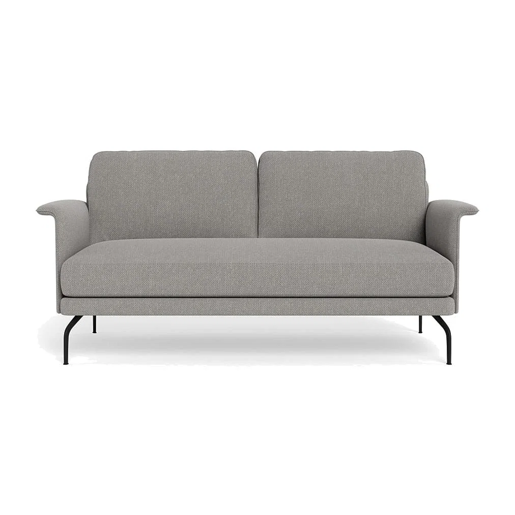 Heal's Iver 2 Seater Sofa Texture Pale Grey Black Feet – image 1