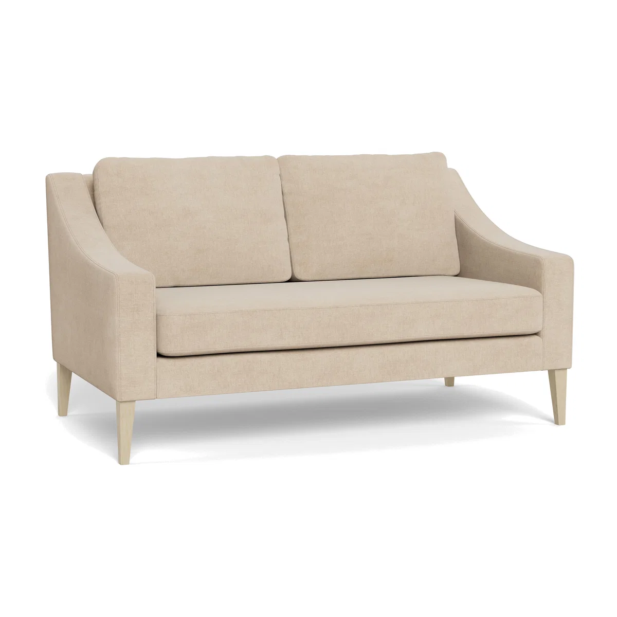 Heal's Richmond 2 Seater Sofa Brushed Cotton Oat Black Feet – image 1