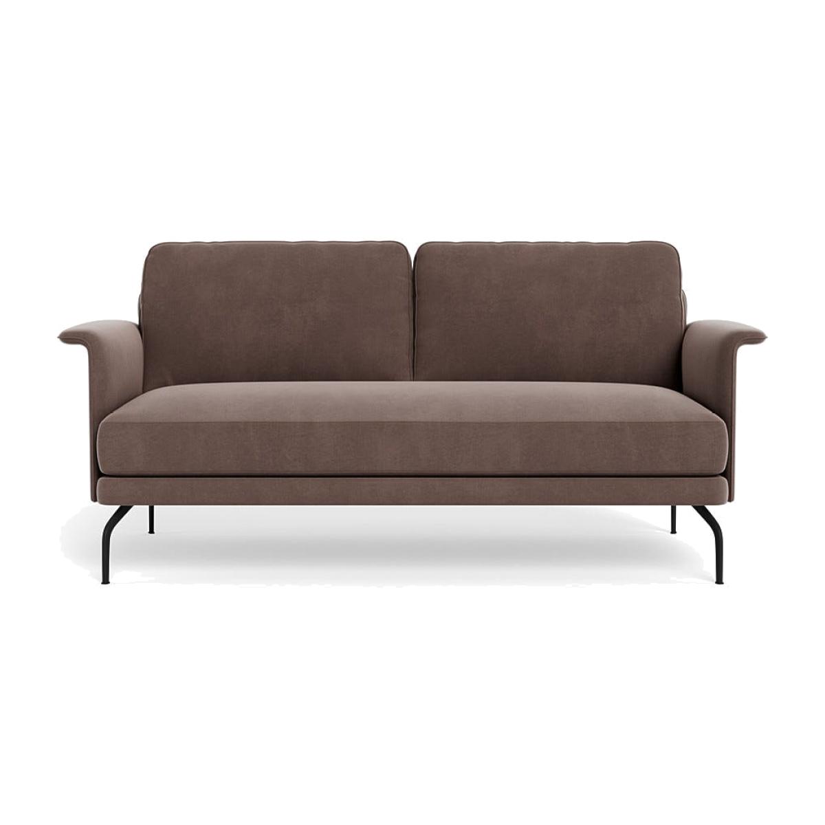 Heal's Iver 2 Seater Sofa Smart Velvet Mouse Black Feet – image 1