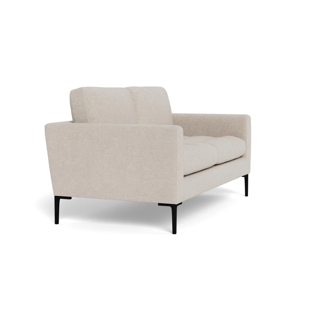 Heal's Eton 2 Seater Sofa Texture Limestone Brass Feet - Heal's UK Furniture – image 2