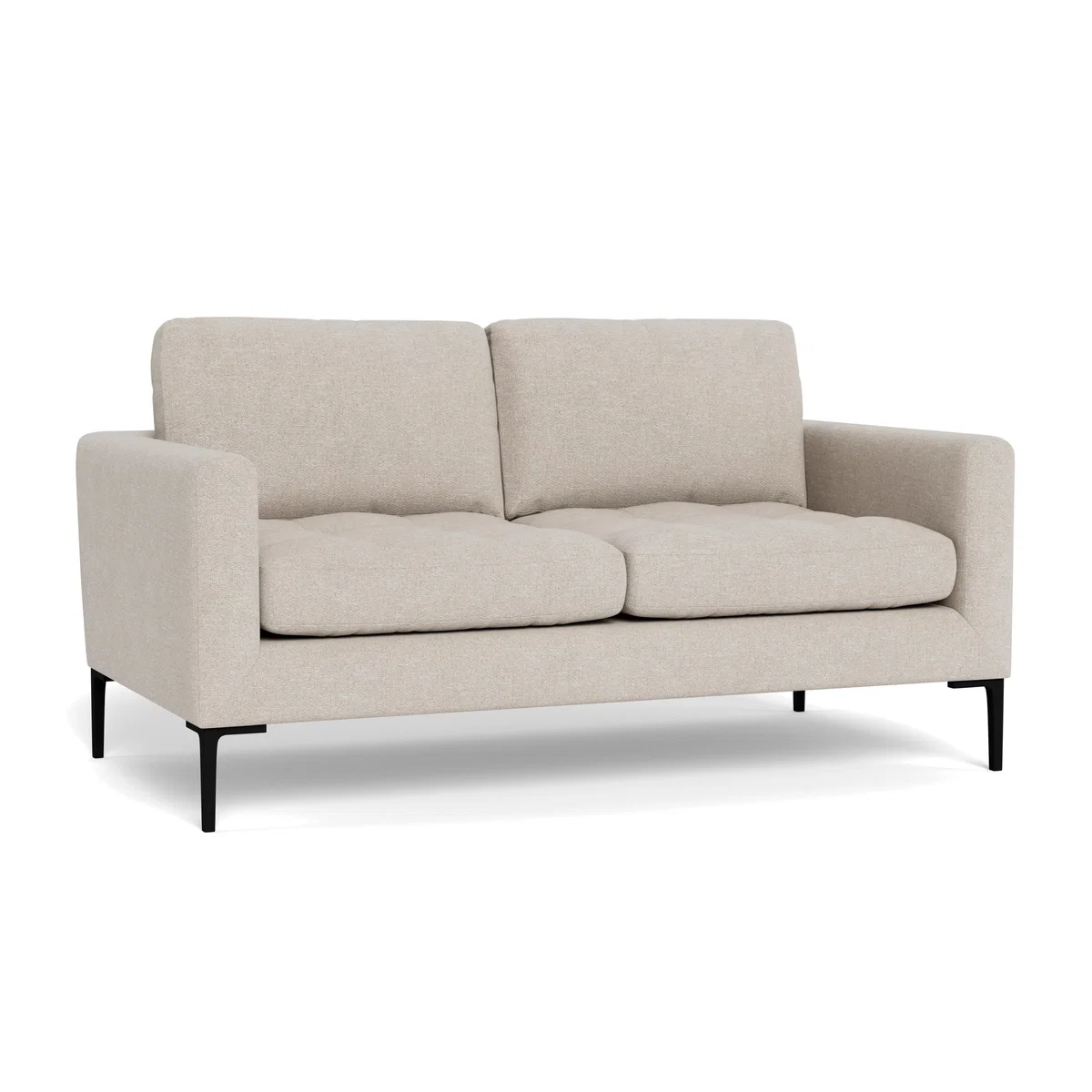 Heal's Eton 2 Seater Sofa Texture Limestone Brass Feet - Heal's UK Furniture – image 1