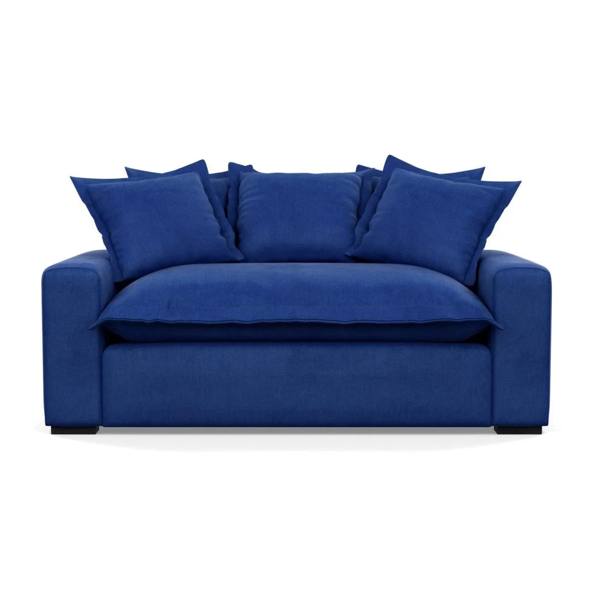 Heal's Brompton 2 Seater Sofa Melton Wool New Navy Natural Natural Feet - Heal's UK Furniture