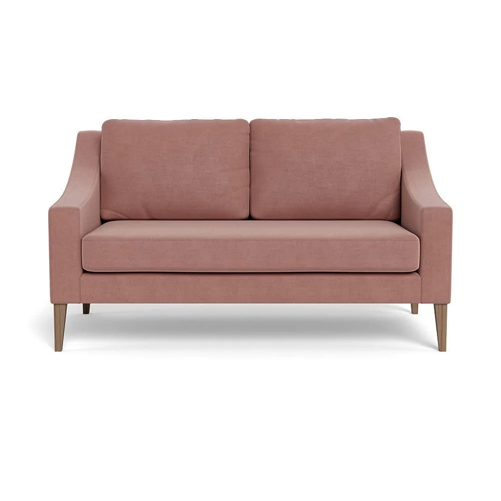 Heal's Richmond 2 Seater Sofa Smart Luxe Velvet Dusky Pink Tinted Ash Feet – image 2