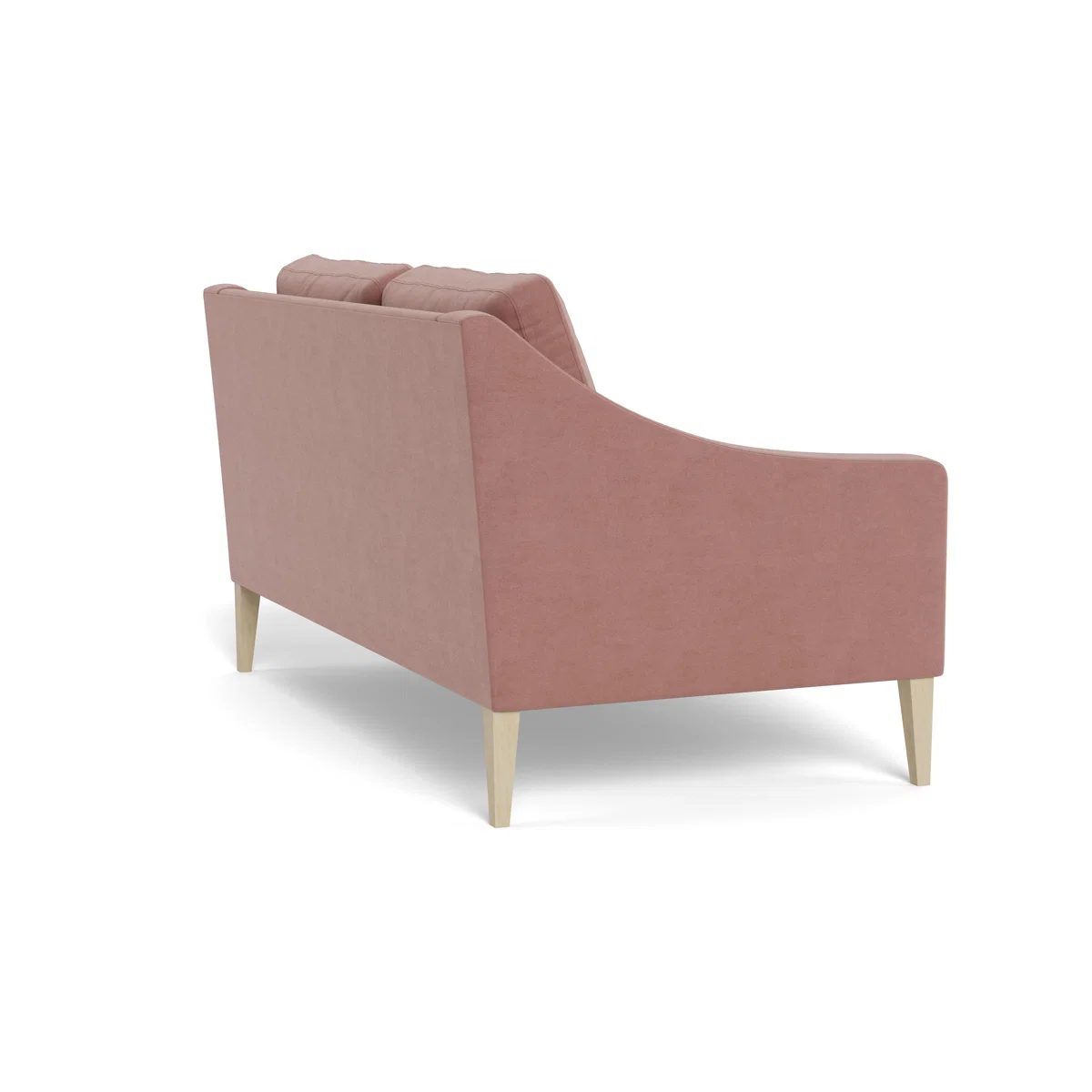 Heal's Richmond 2 Seater Sofa Smart Luxe Velvet Dusky Pink Tinted Ash Feet – image 5