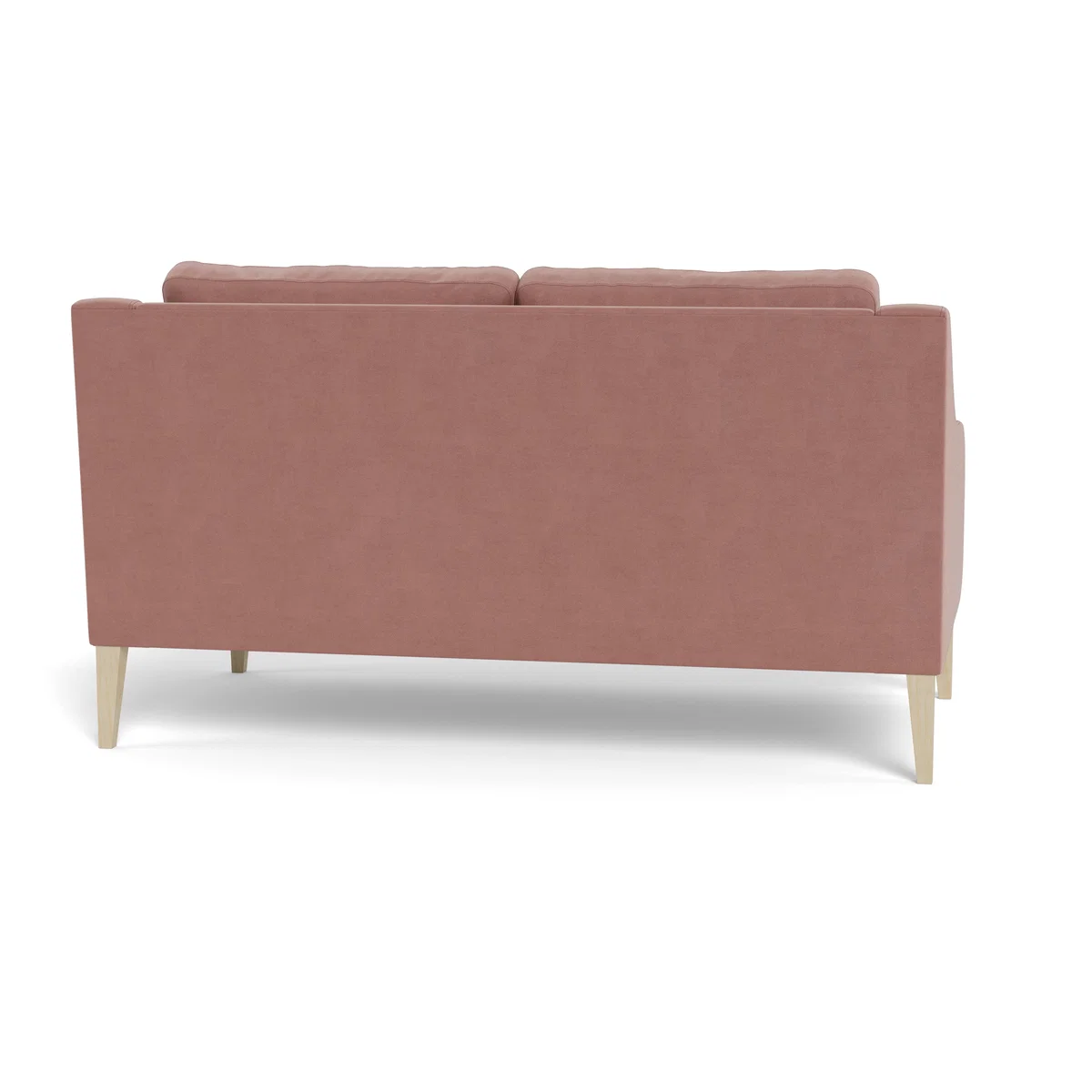 Heal's Richmond 2 Seater Sofa Smart Luxe Velvet Dusky Pink Tinted Ash Feet – image 6