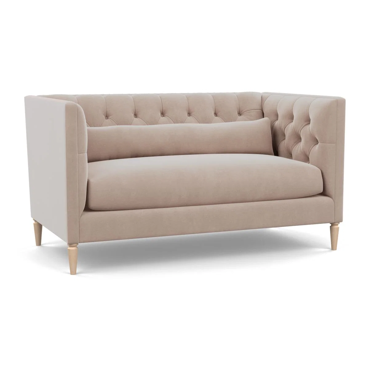 Heal's Balmoral 2 Seater Sofa Smart Velvet Pebble Black Painted Oak Feet - Heal's UK Furniture – image 2