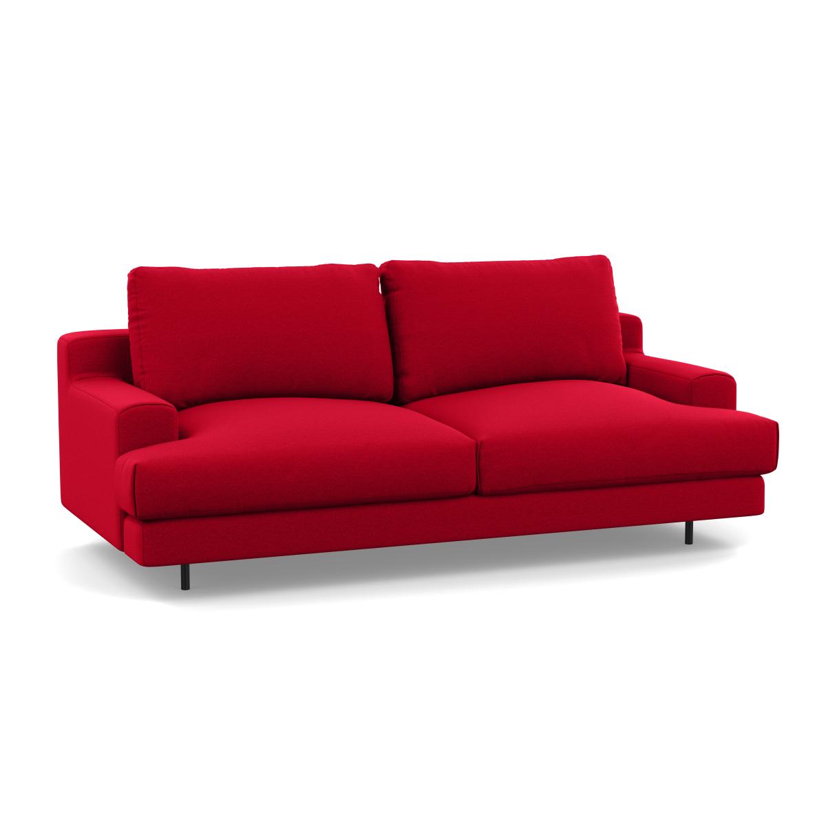 Heal's Orso 2 Seater Sofa Melton Wool Red Oxide Black Feet - Heal's UK Furniture – image 2