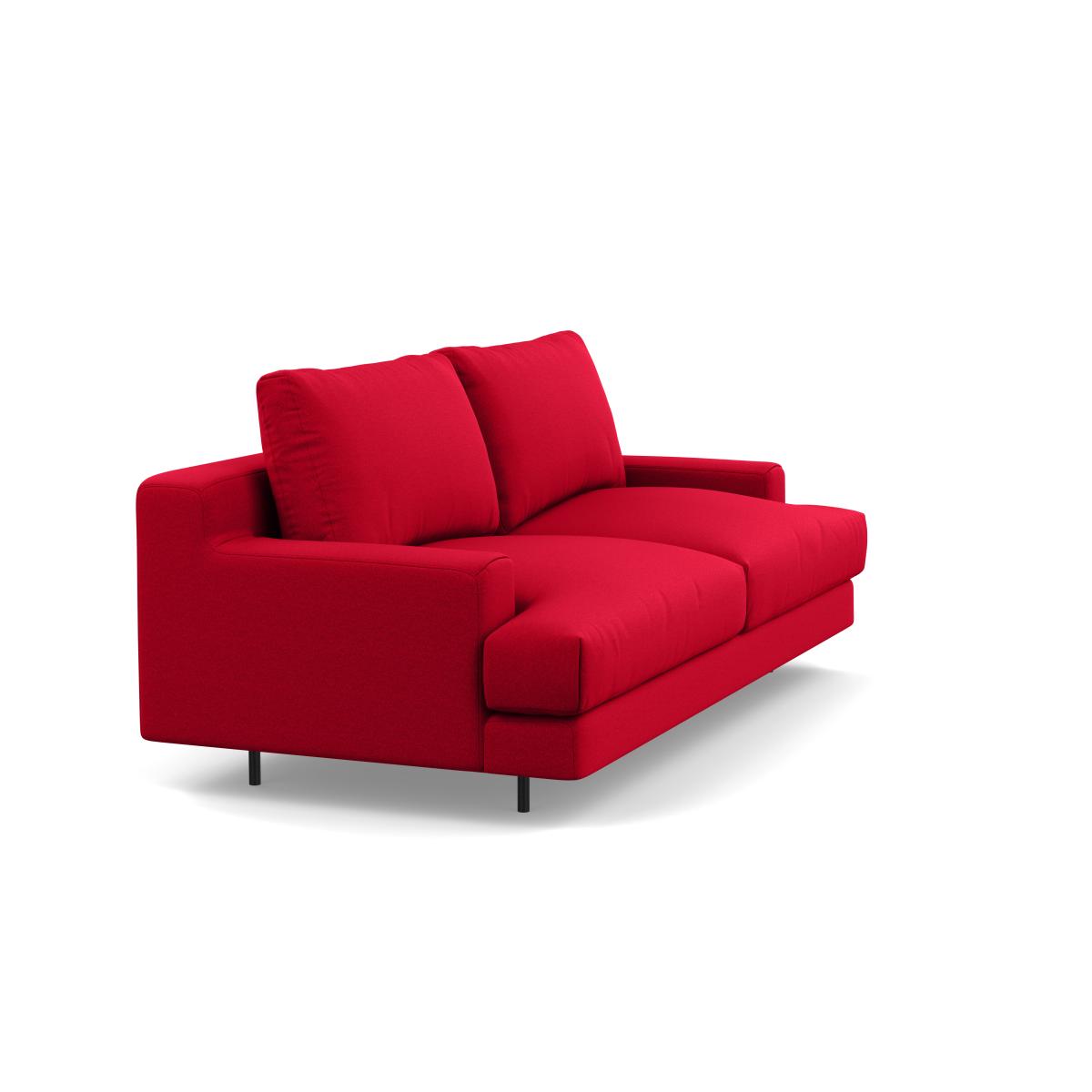 Heal's Orso 2 Seater Sofa Melton Wool Red Oxide Black Feet - Heal's UK Furniture – image 3