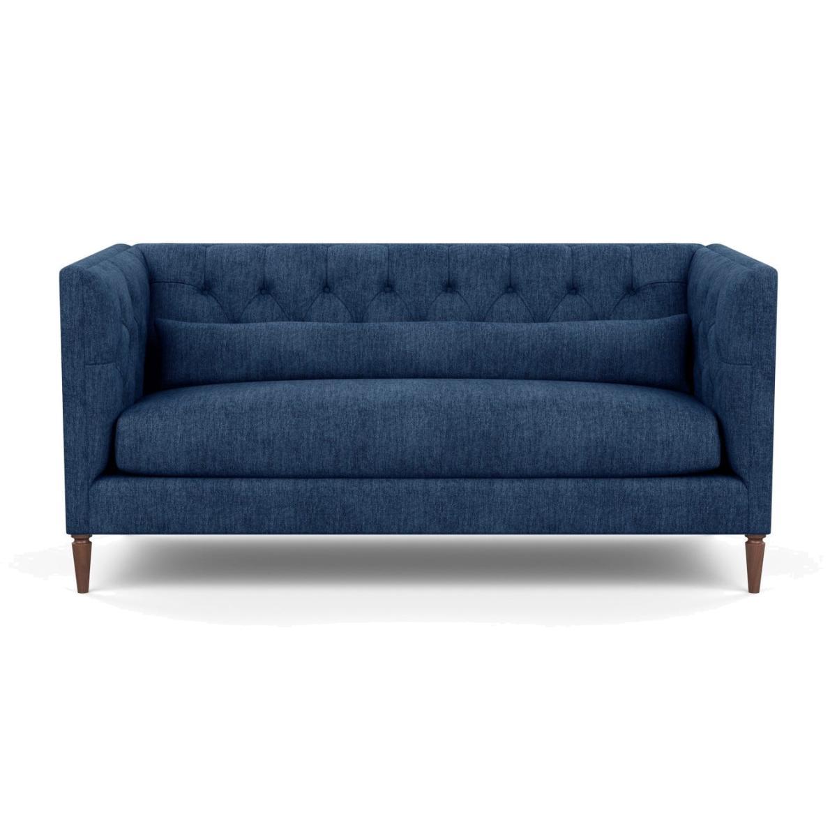 Heal's Balmoral 3 Seater Sofa Broad Weave Lagoon Walnut Feet - Heal's UK Furniture