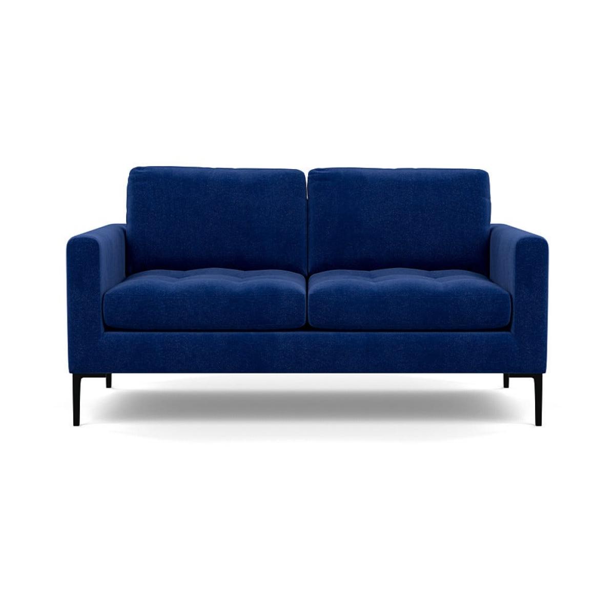 Heal's Eton 2 Seater Sofa Smart Luxe Velvet Azure Black Feet – image 2