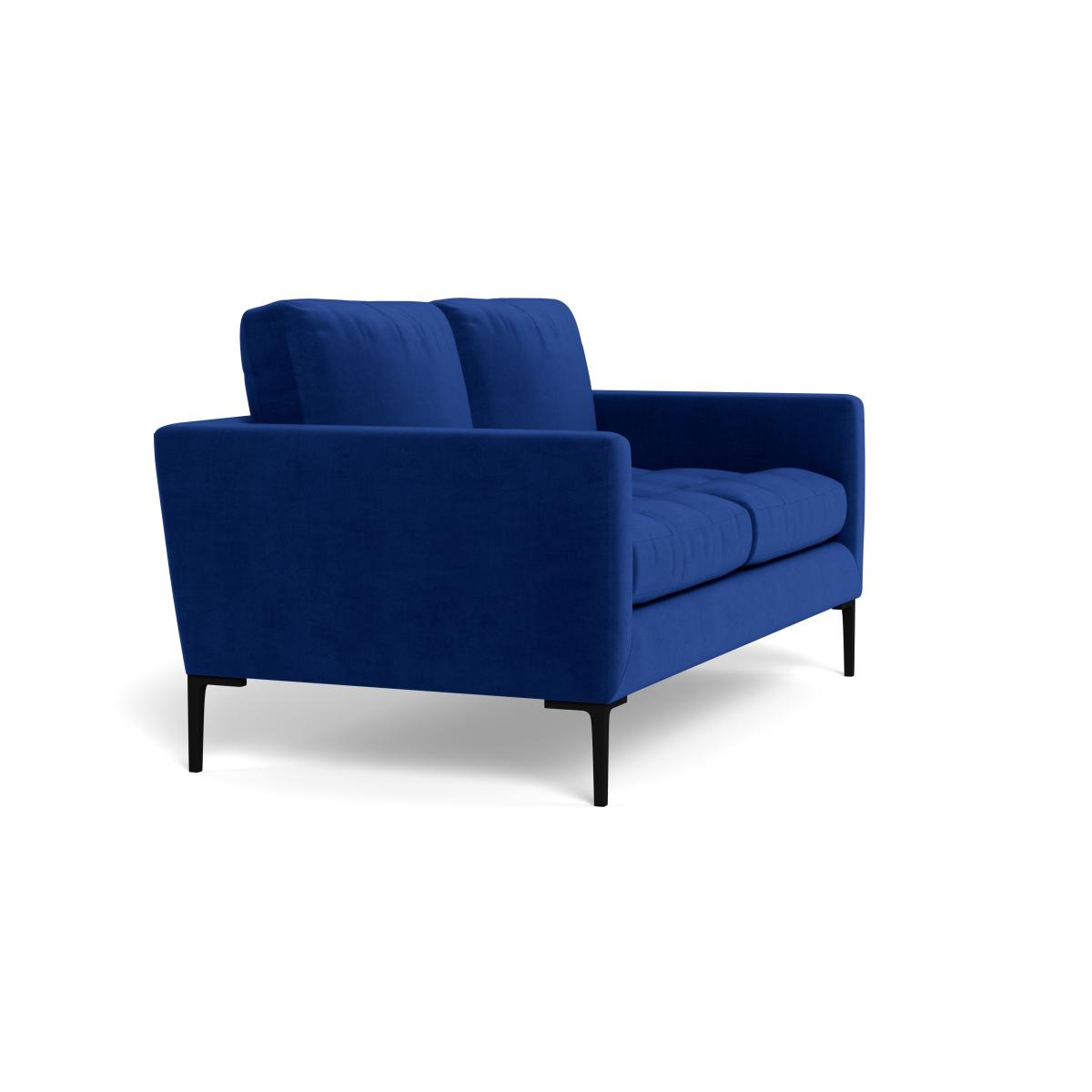 Heal's Eton 2 Seater Sofa Smart Luxe Velvet Azure Black Feet – image 3
