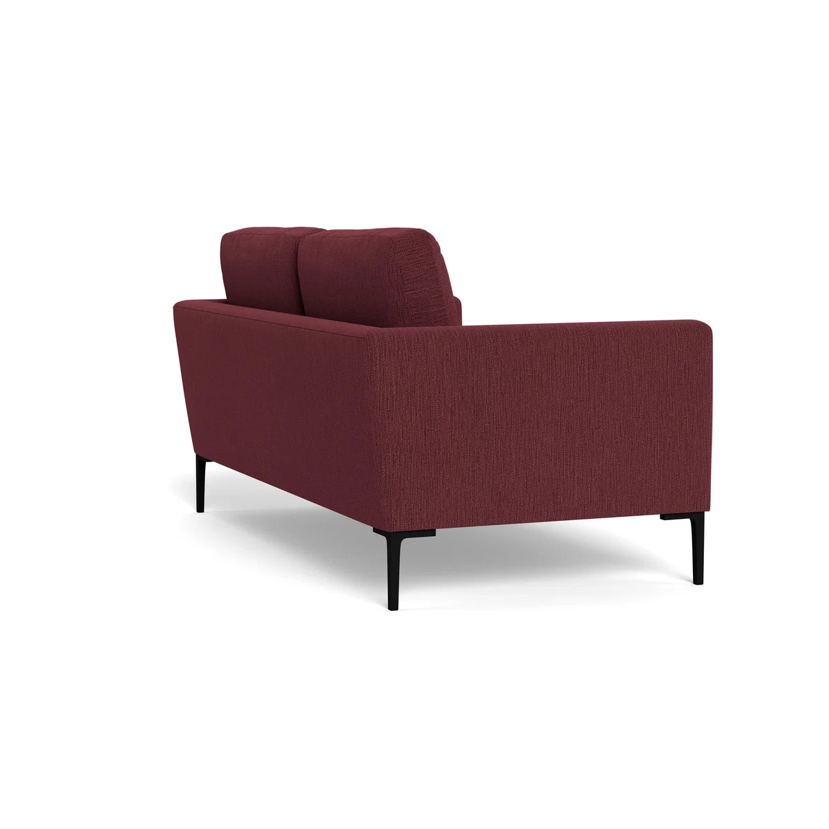 Heal's Eton 2 Seater Sofa Smart Linen Mix Maroon Black Feet – image 5