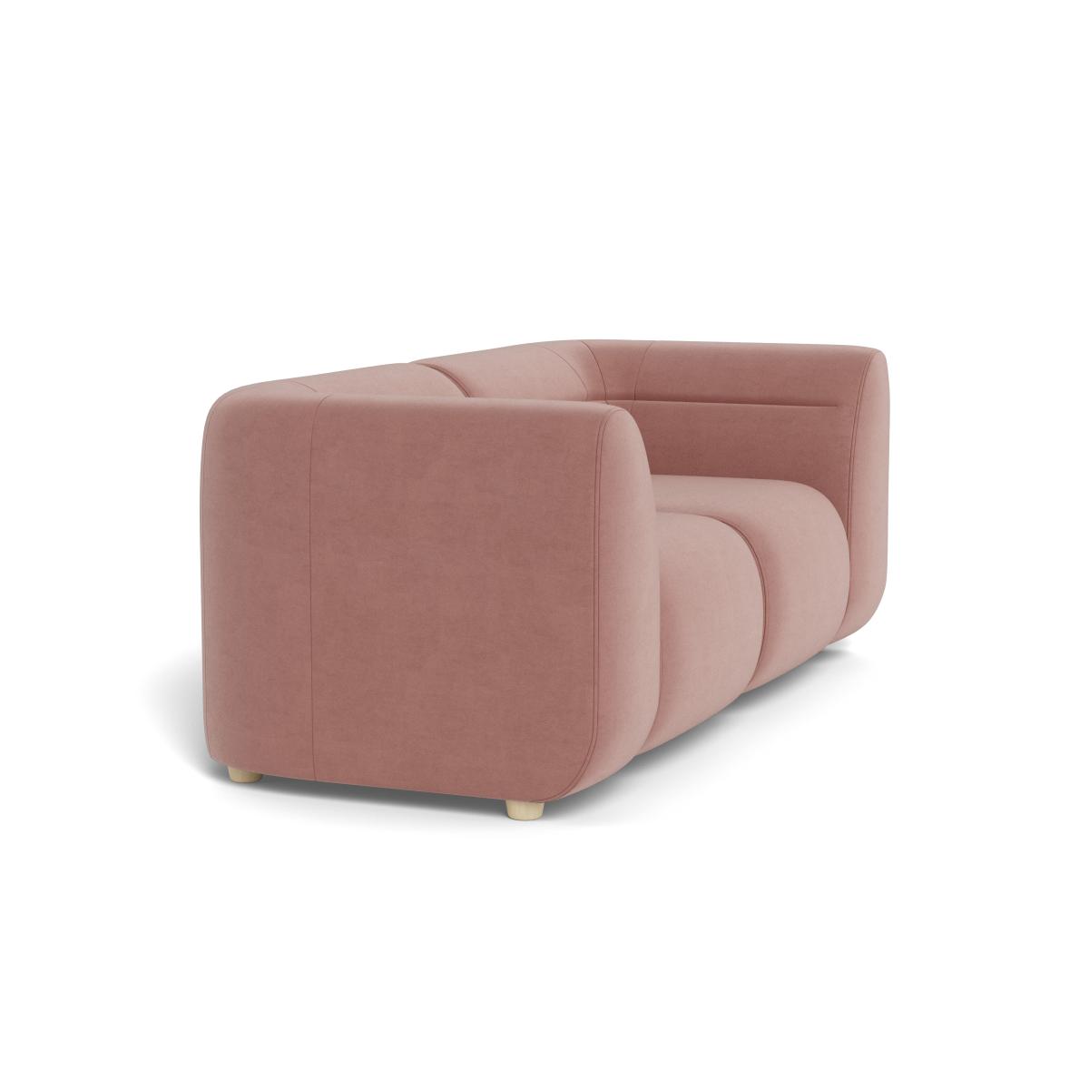 Heal's Lilli 2 Seater Sofa Smart Luxe Velvet Dusky Pink Natural Beech Feet – image 3