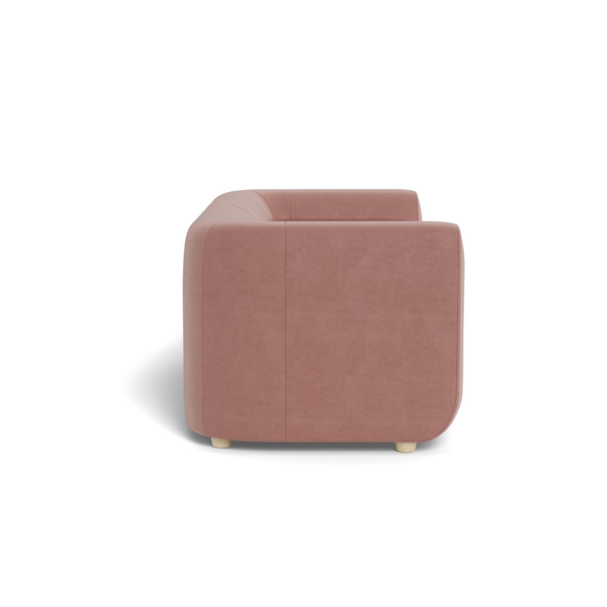 Heal's Lilli 2 Seater Sofa Smart Luxe Velvet Dusky Pink Natural Beech Feet – image 4