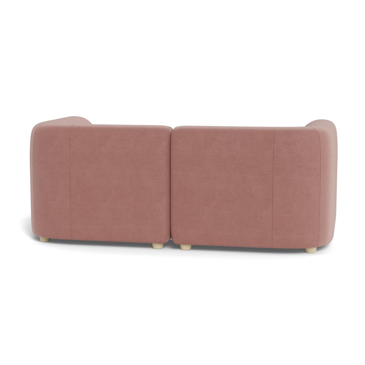 Heal's Lilli 2 Seater Sofa Smart Luxe Velvet Dusky Pink Natural Beech Feet – image 6