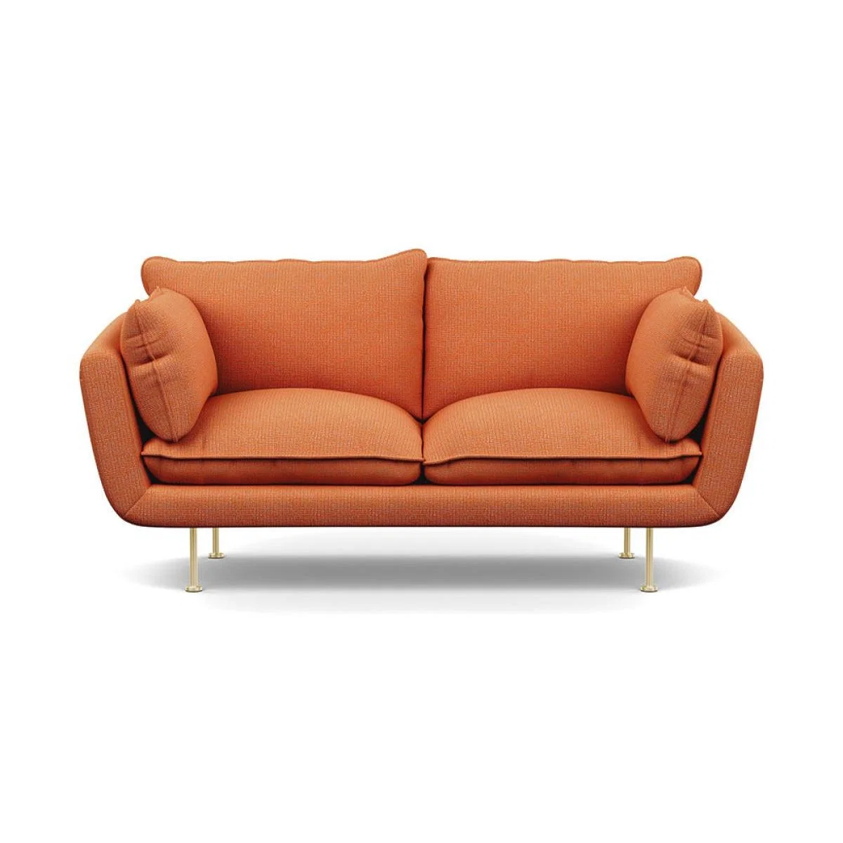 Heal's Allora 2 Seater Sofa Tejo Recycled Zinnia Brass Feet – image 2
