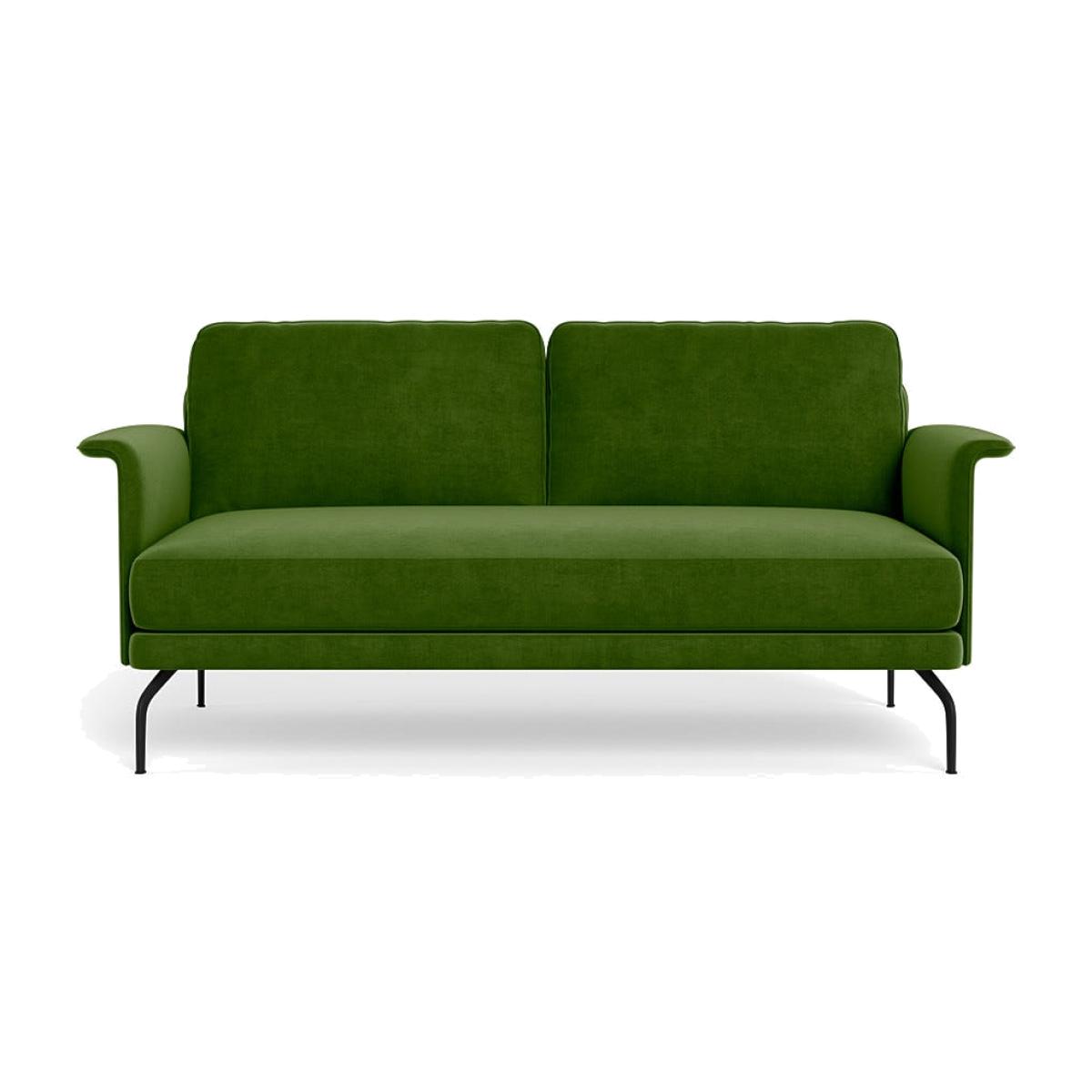 Heal's Iver 2 Seater Sofa Smart Luxe Velvet Grass Black Feet – image 1