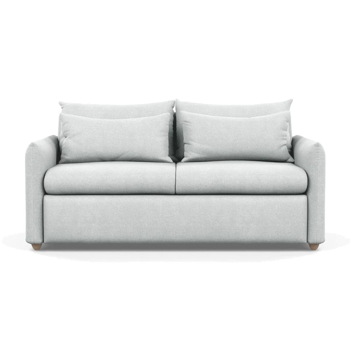Heal's Pillow 3 Seater Sofa Smart Luxe Velvet Grass Black Feet - Heal's UK Furniture