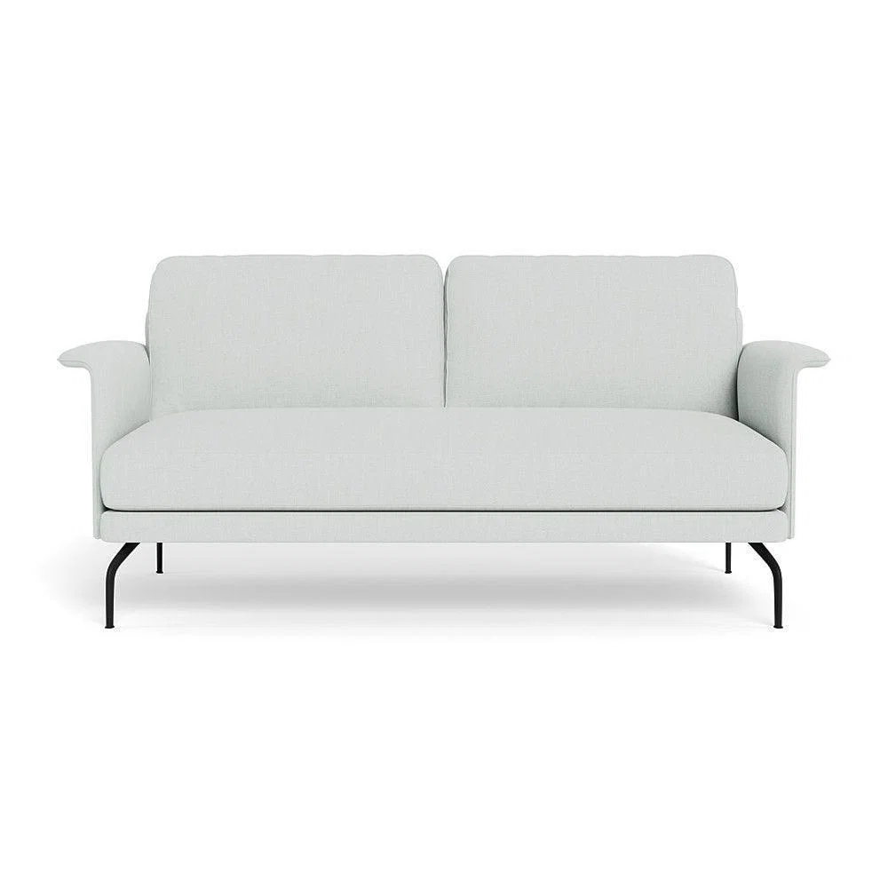 Heal's Iver 2 Seater Sofa Smart Luxe Velvet Azure Black Feet – image 32