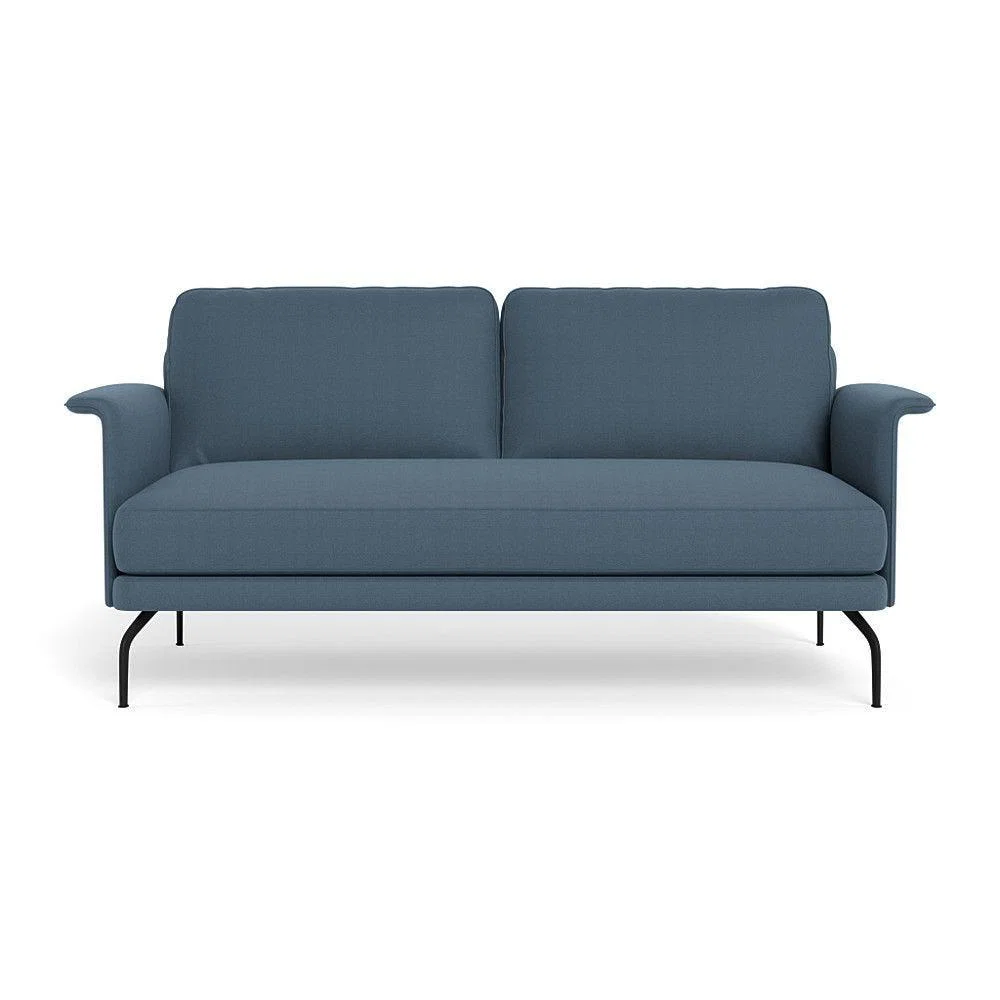 Heal's Iver 2 Seater Sofa Smart Luxe Velvet Azure Black Feet – image 48