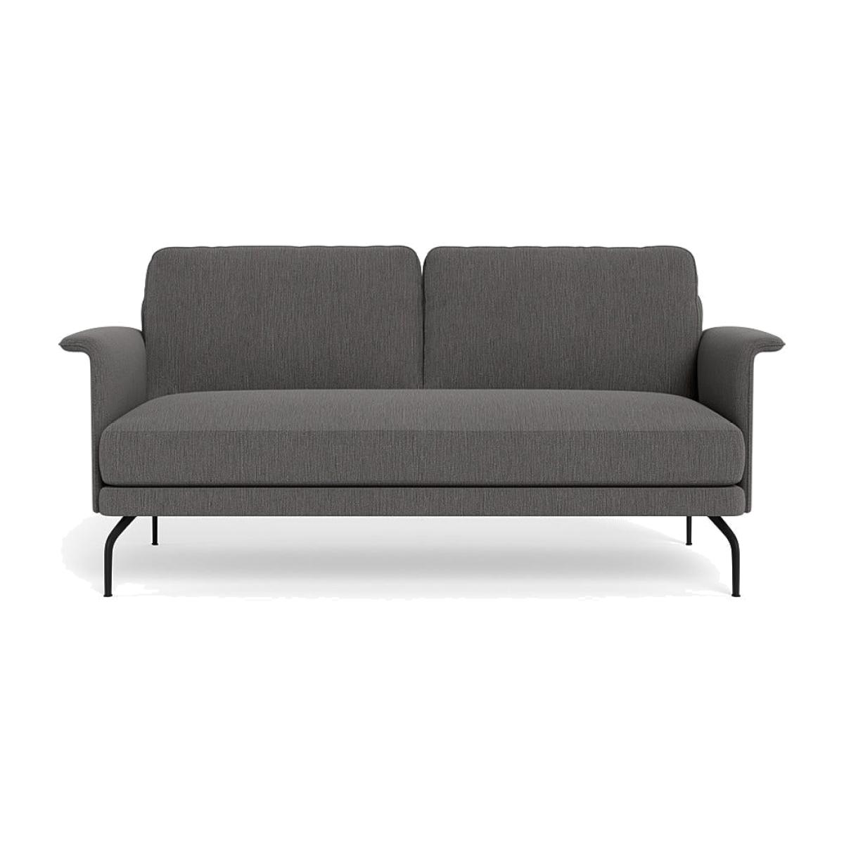 Heal's Iver 2 Seater Sofa Smart Linen Mix Grey Black Feet – image 1