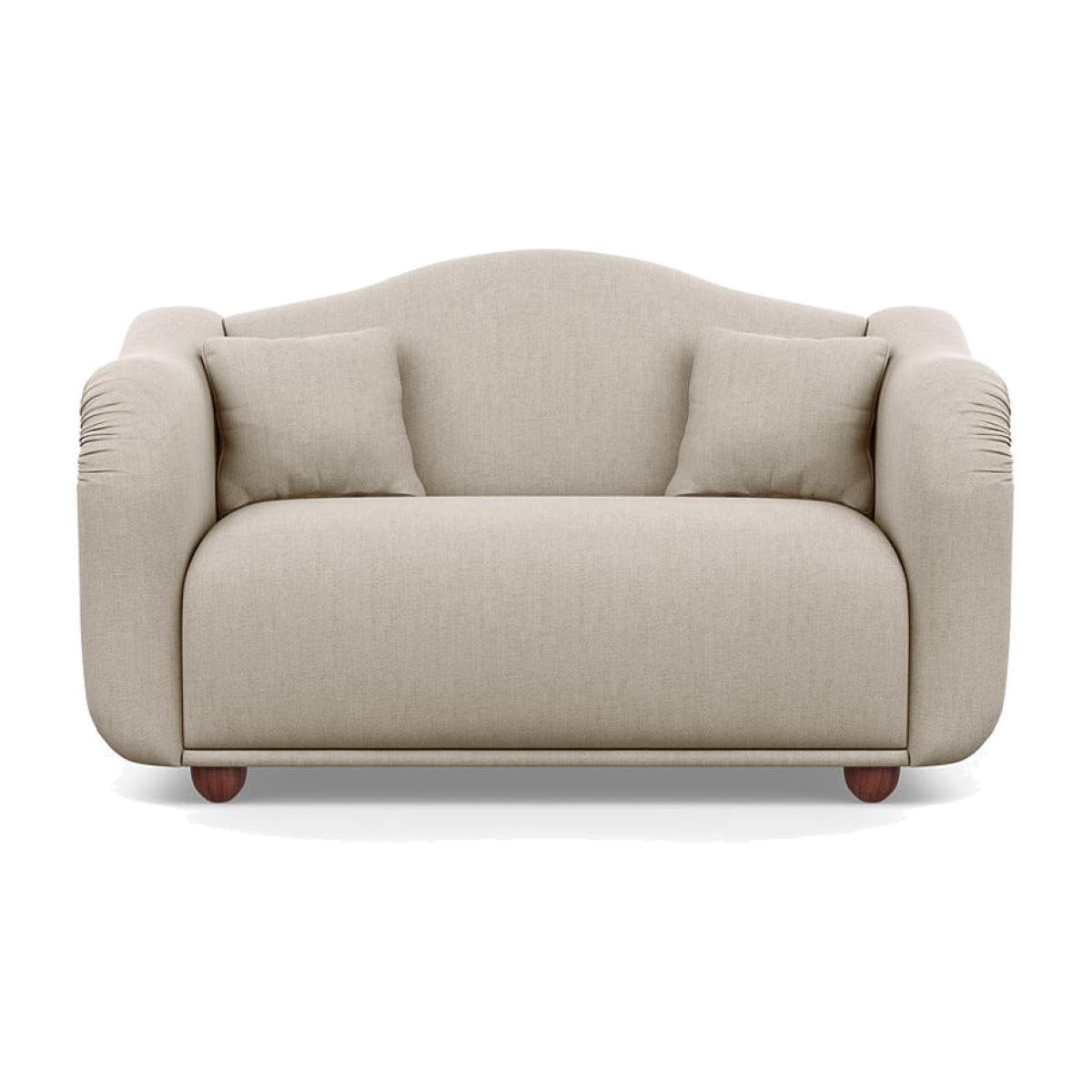 Heal's Tetbury 2 Seater Sofa Broad Weave Putty Walnut Stained Beech Feet