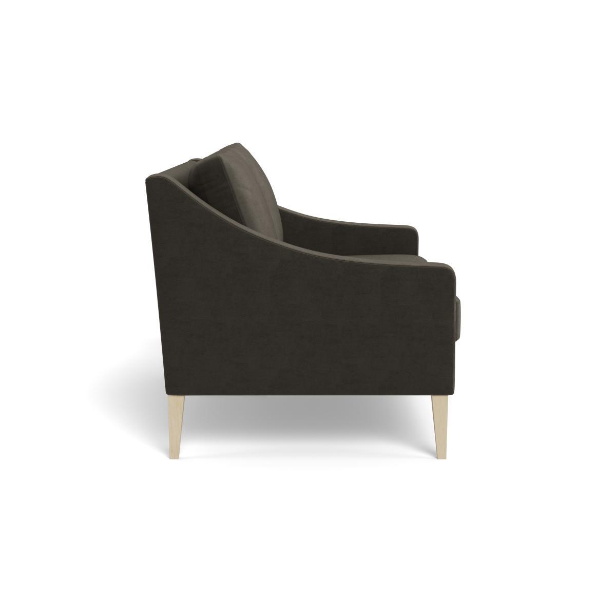 Heal's Richmond 2 Seater Sofa Velvet Charcoal Black Feet - Heal's UK Furniture – image 3