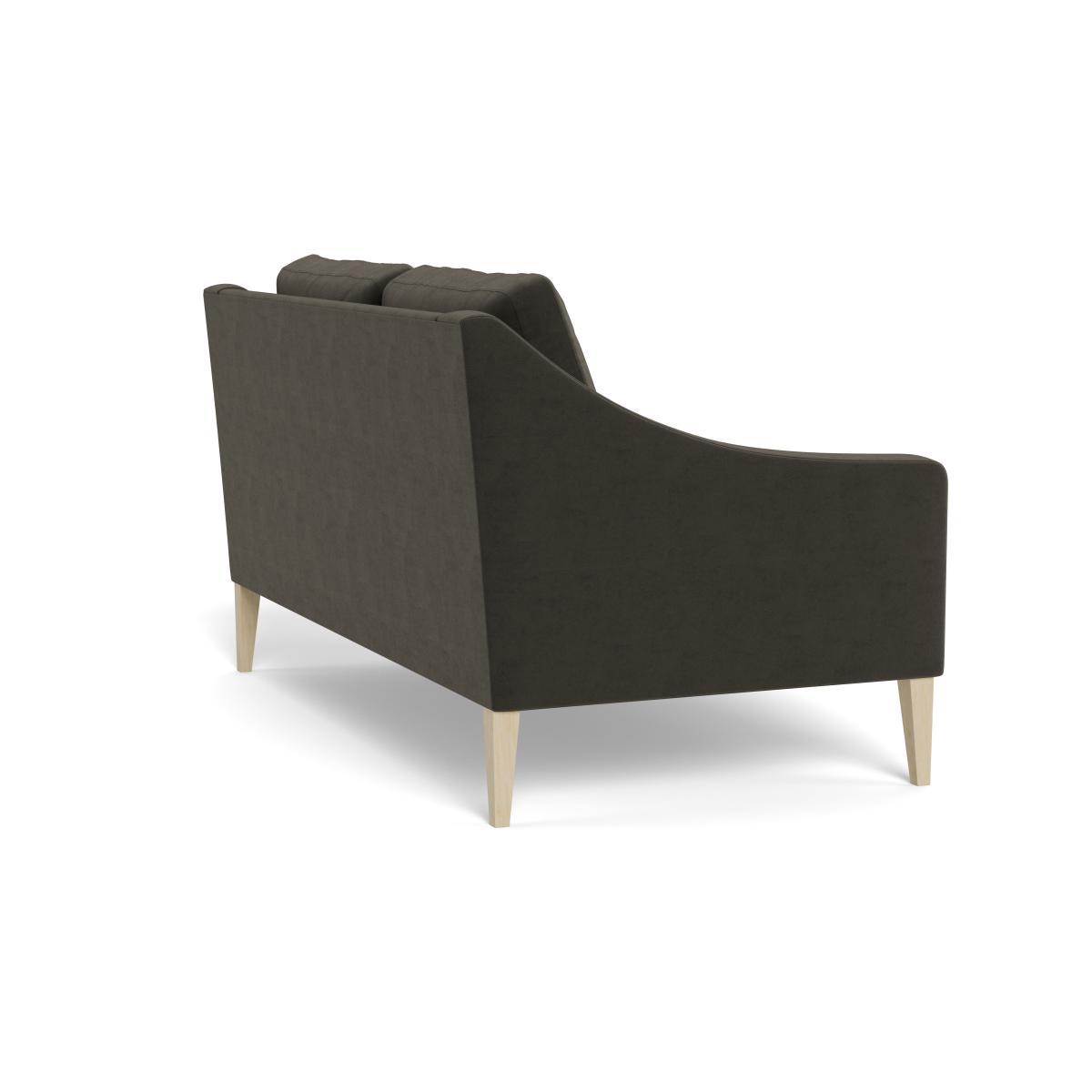 Heal's Richmond 2 Seater Sofa Velvet Charcoal Black Feet - Heal's UK Furniture – image 4