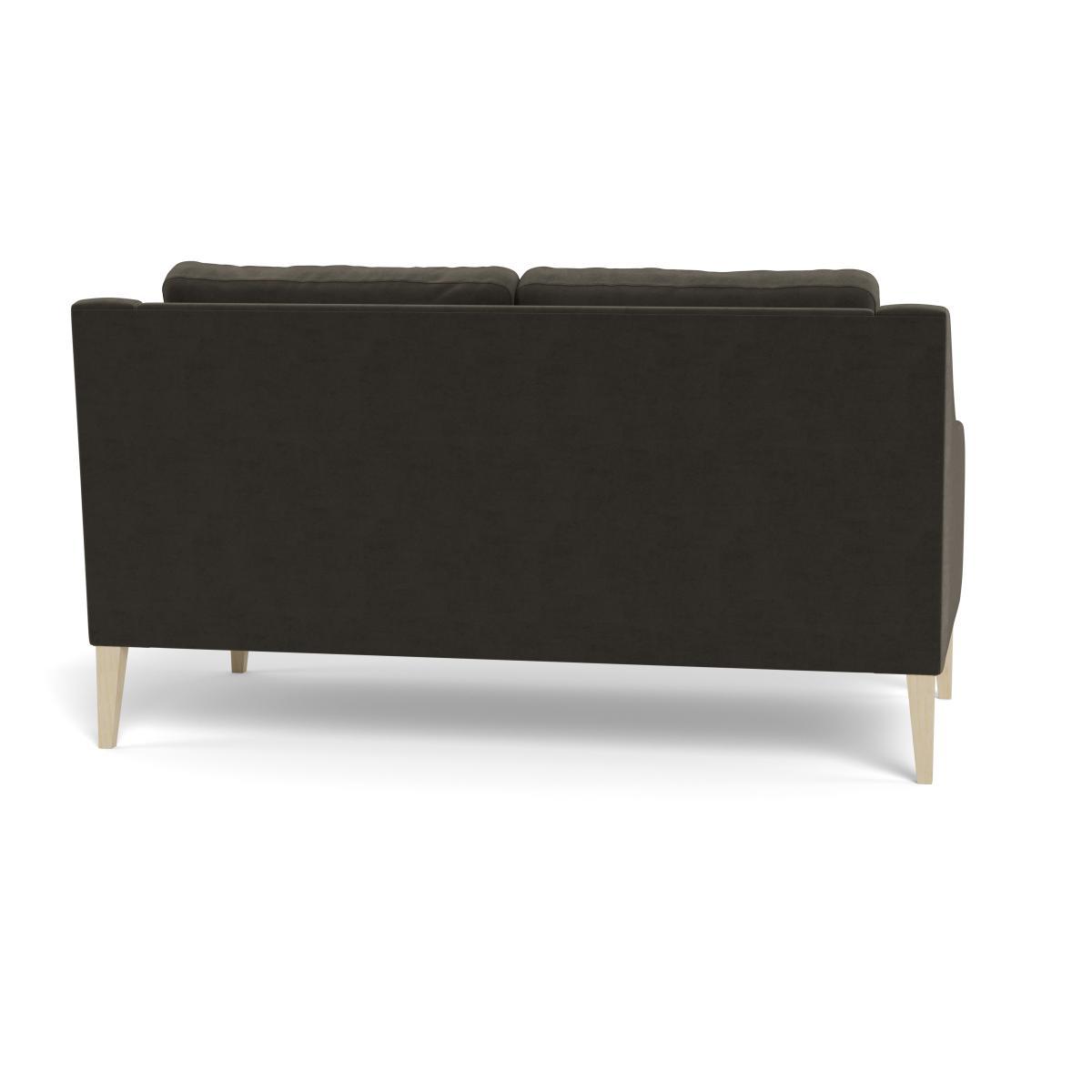 Heal's Richmond 2 Seater Sofa Velvet Charcoal Black Feet - Heal's UK Furniture – image 5
