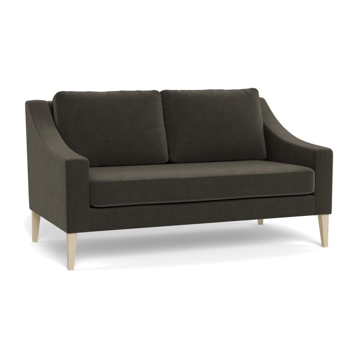 Heal's Richmond 2 Seater Sofa Velvet Charcoal Black Feet - Heal's UK Furniture – image 1