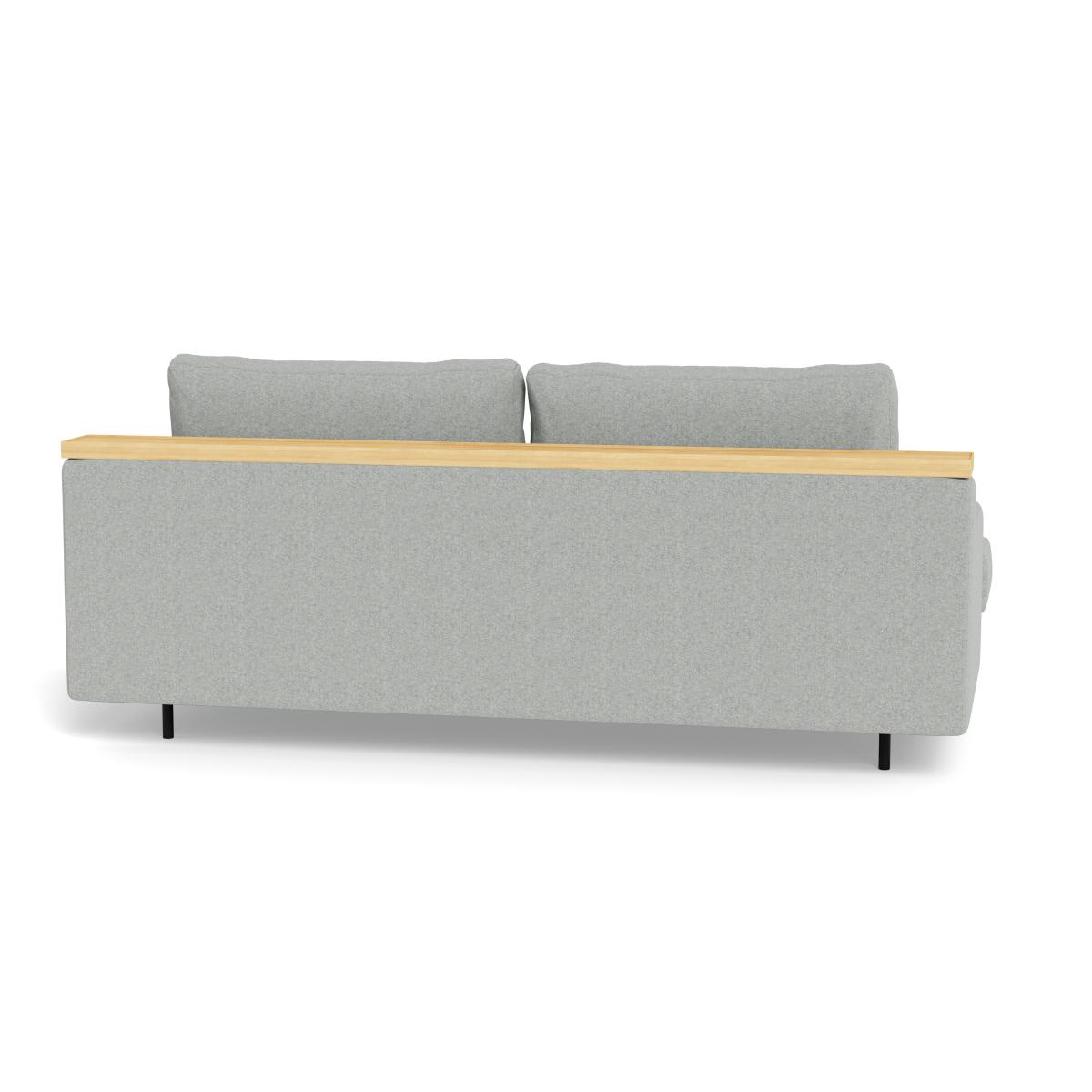Heal's Orso 2 Seater With Oak Shelf Broad Weave Pebble Black Feet – image 5