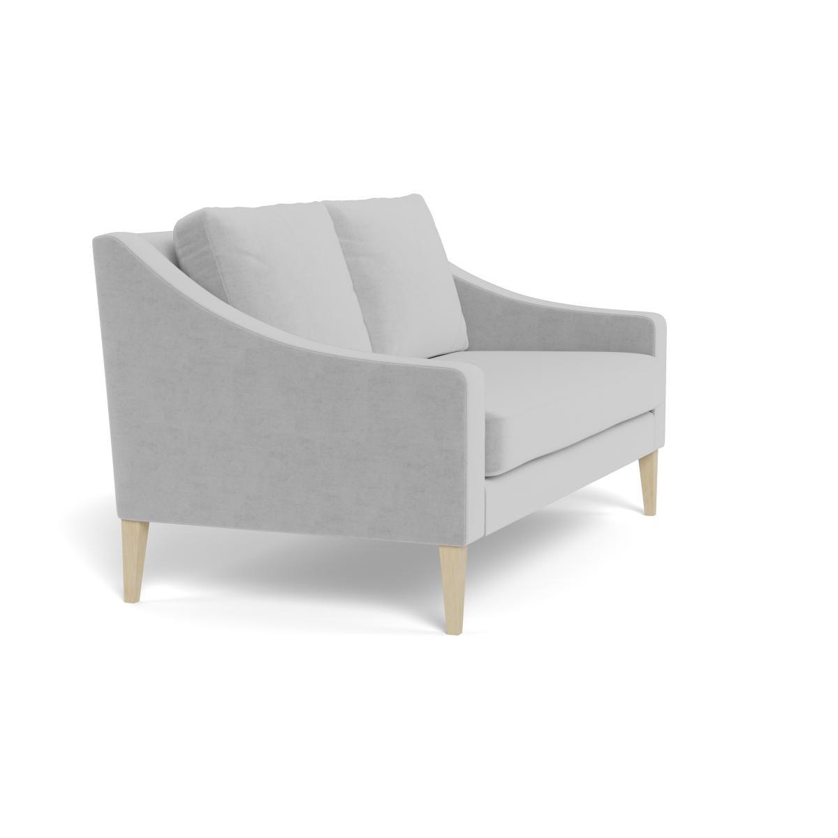 Heal's Richmond 2 Seater Sofa Velvet Platinum Black Feet - Heal's UK Furniture – image 2