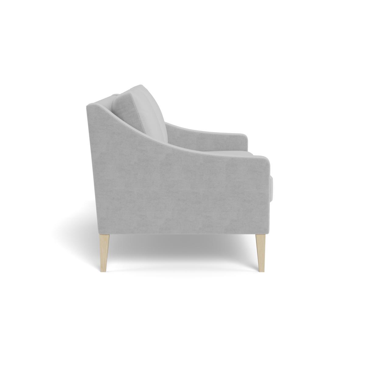 Heal's Richmond 2 Seater Sofa Velvet Platinum Black Feet - Heal's UK Furniture – image 3