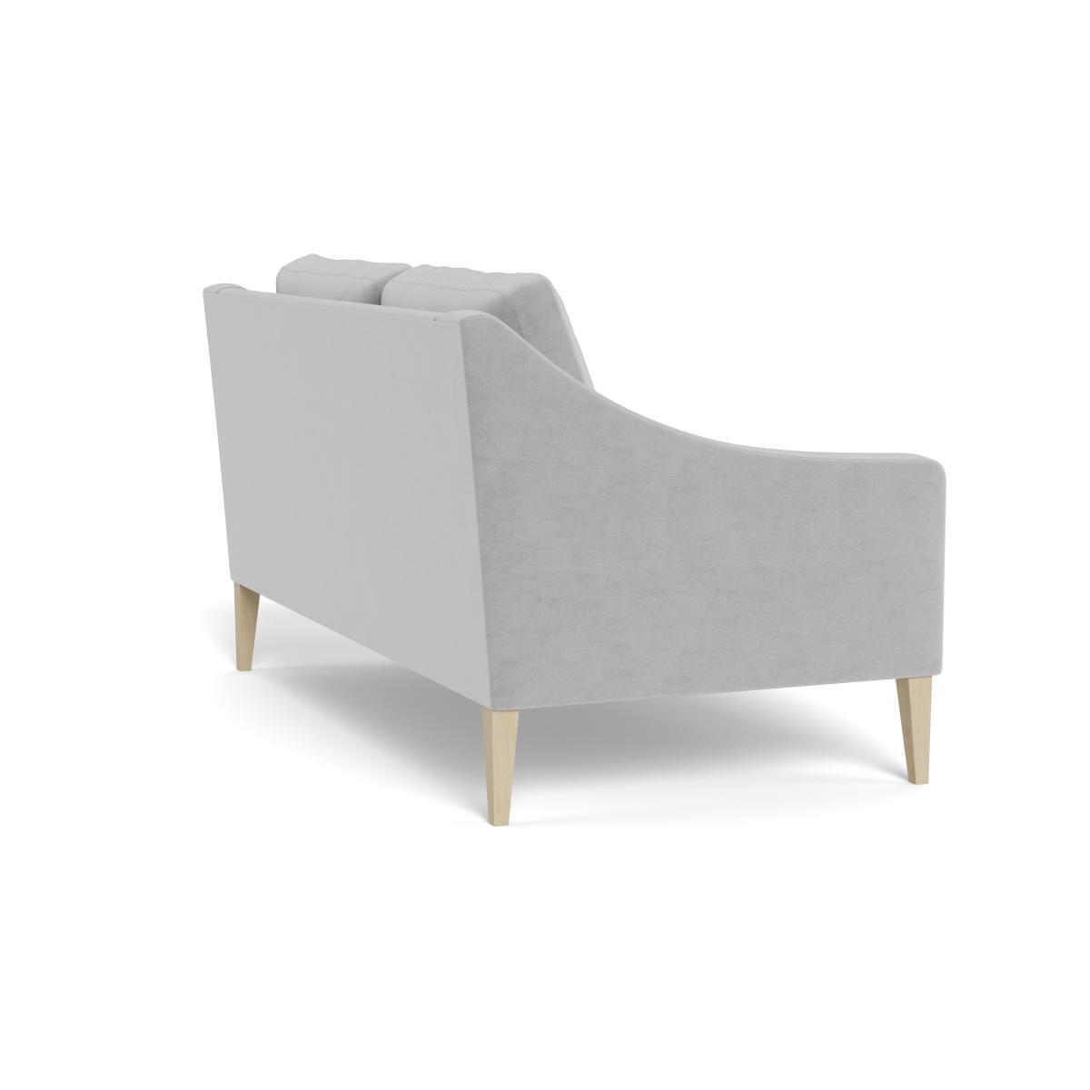 Heal's Richmond 2 Seater Sofa Velvet Platinum Black Feet - Heal's UK Furniture – image 4
