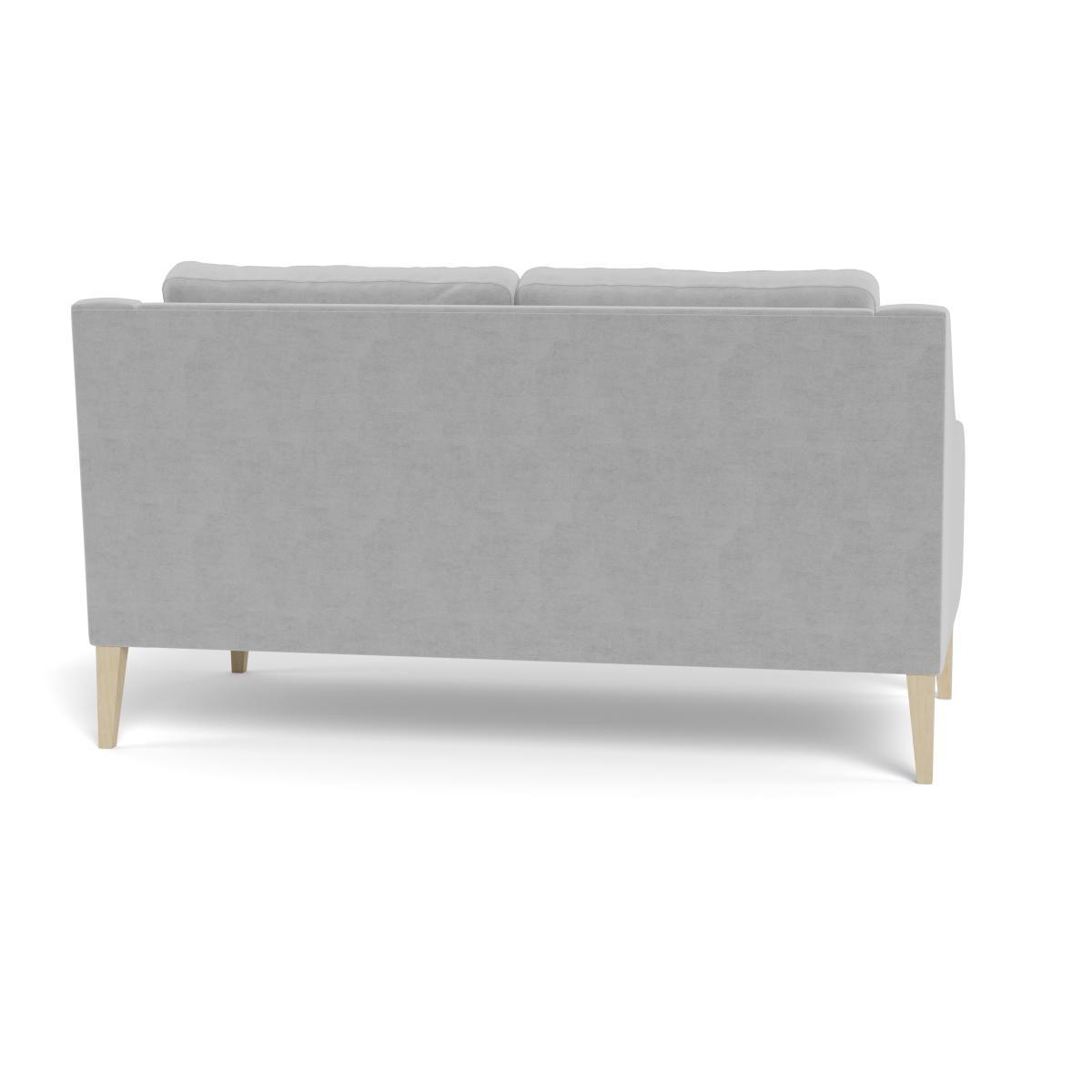 Heal's Richmond 2 Seater Sofa Velvet Platinum Black Feet - Heal's UK Furniture – image 5